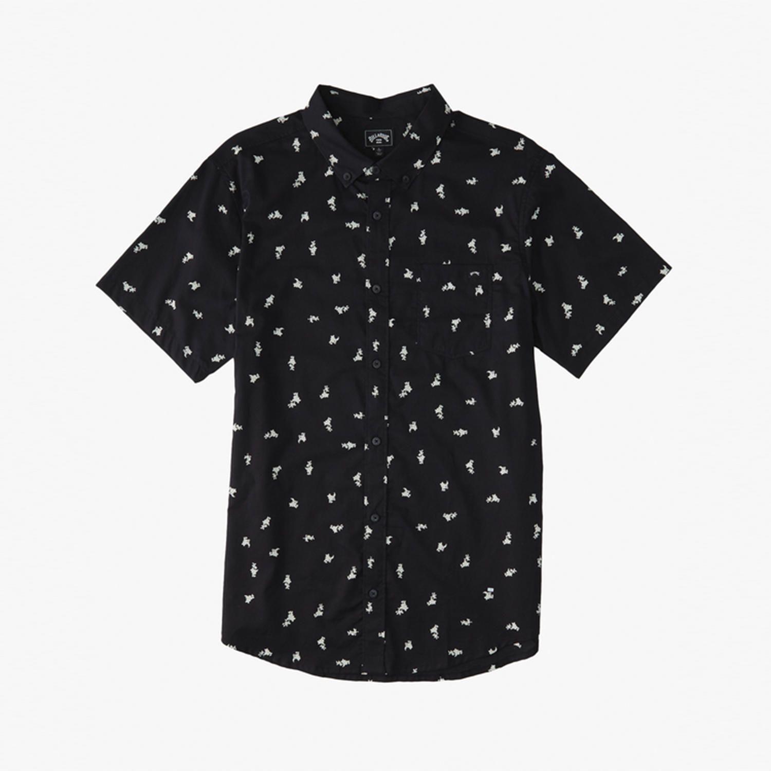 Camisa M/C Sundays Mini Ss M Wv Negro Hombre-0
