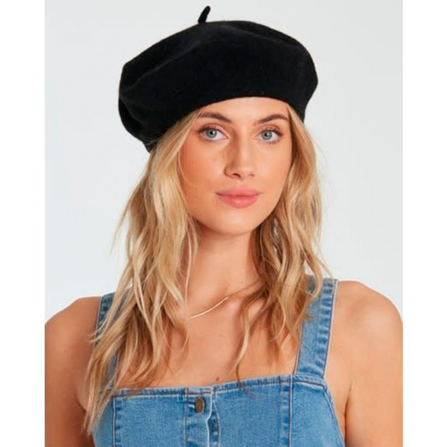 Gorro Mujer Bonjour Negro-1