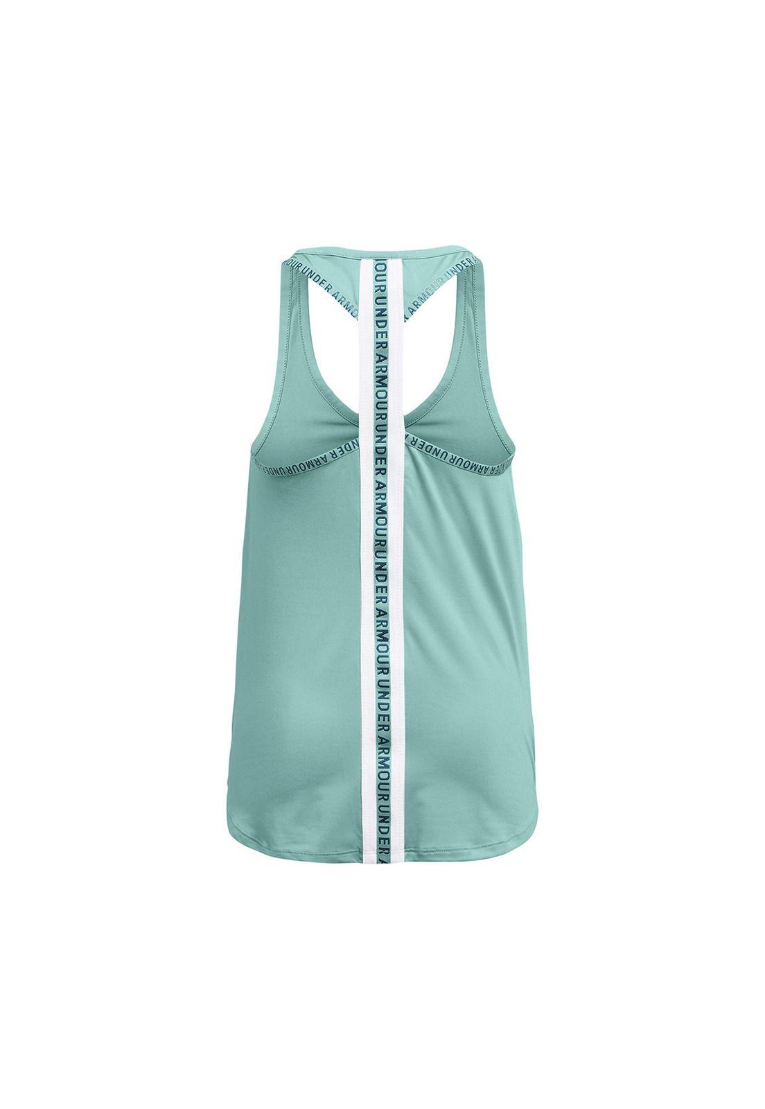 Polera Sin Mangas UA Knockout Niña Verde-1