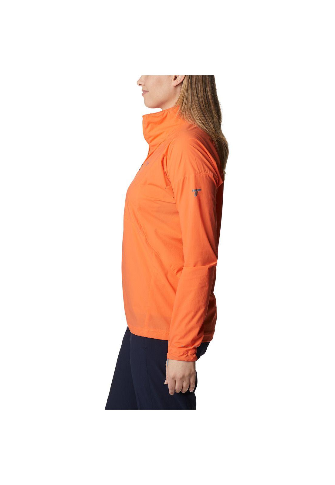 Cortaviento Titan Pass L 1/2 Zip Naranja Mujer-5