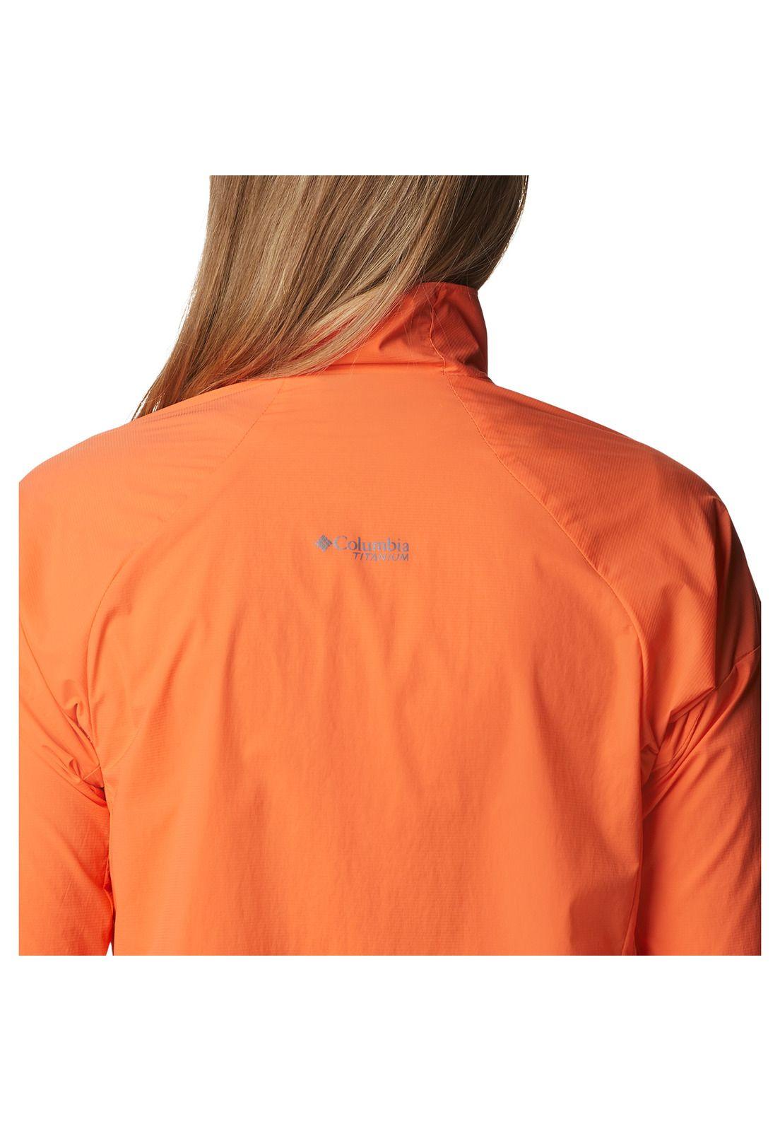 Cortaviento Titan Pass L 1/2 Zip Naranja Mujer-7