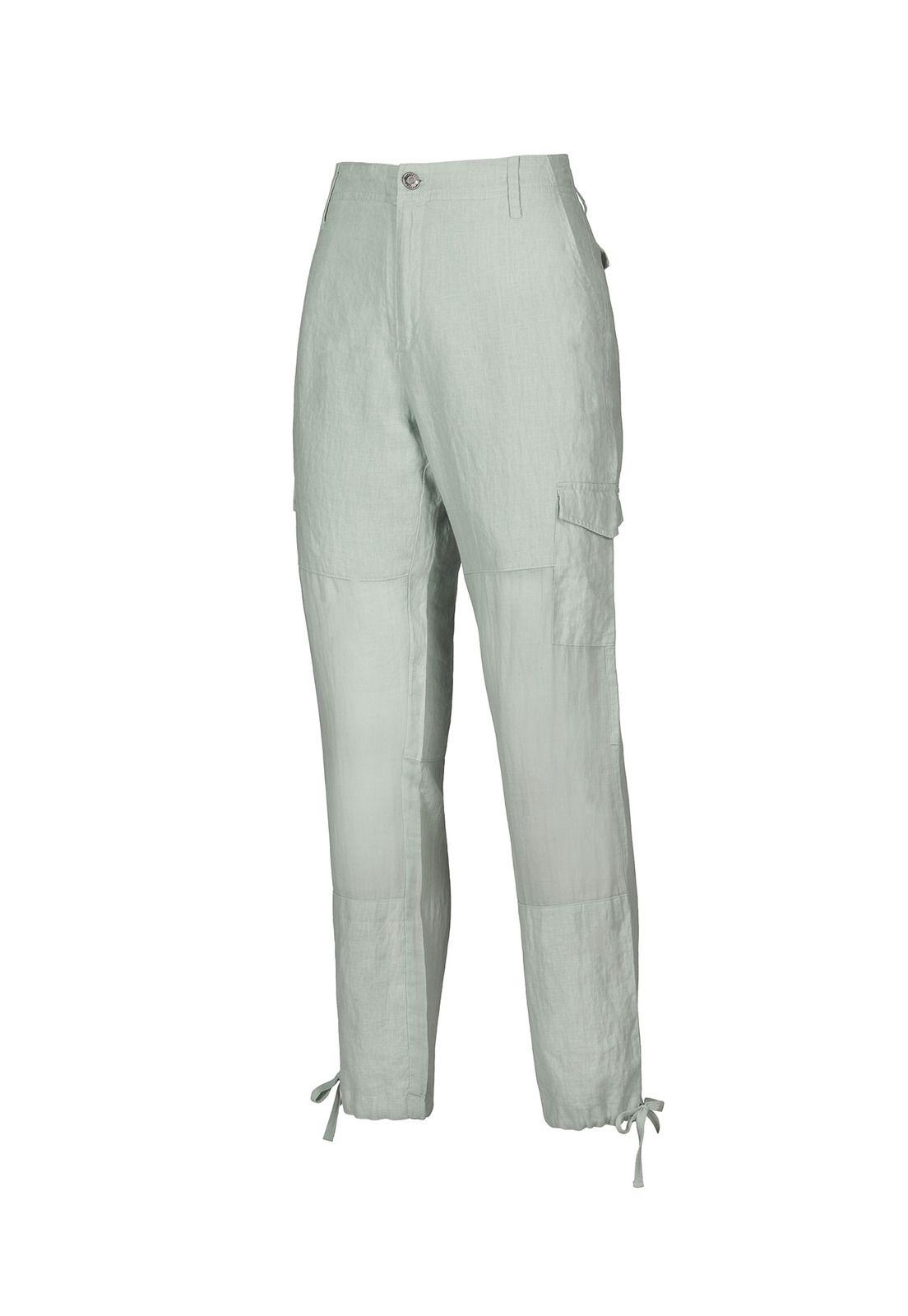 Pantalón Lino Orgánico Mujer Rebe Café-0