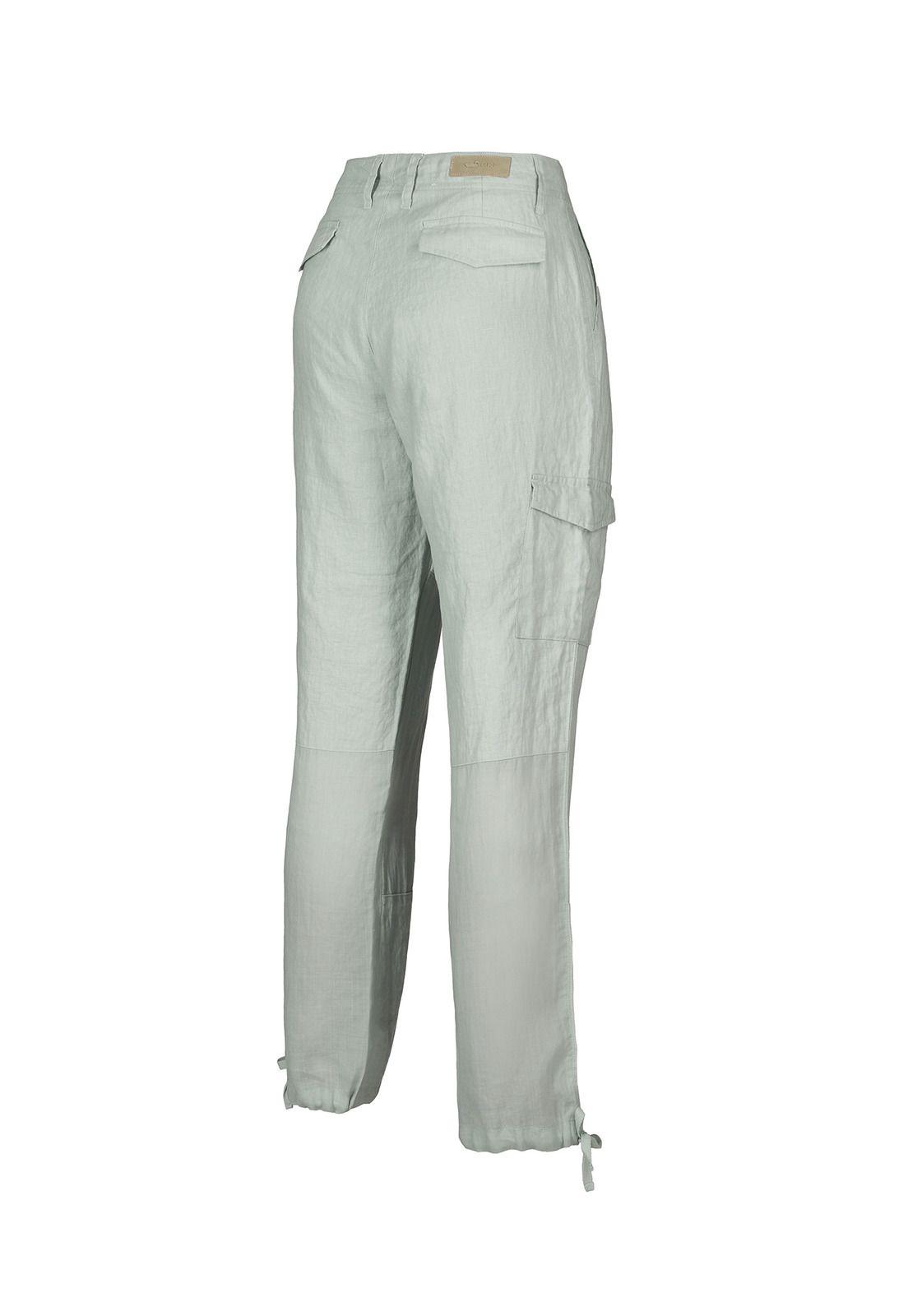 Pantalón Lino Orgánico Mujer Rebe Café-1