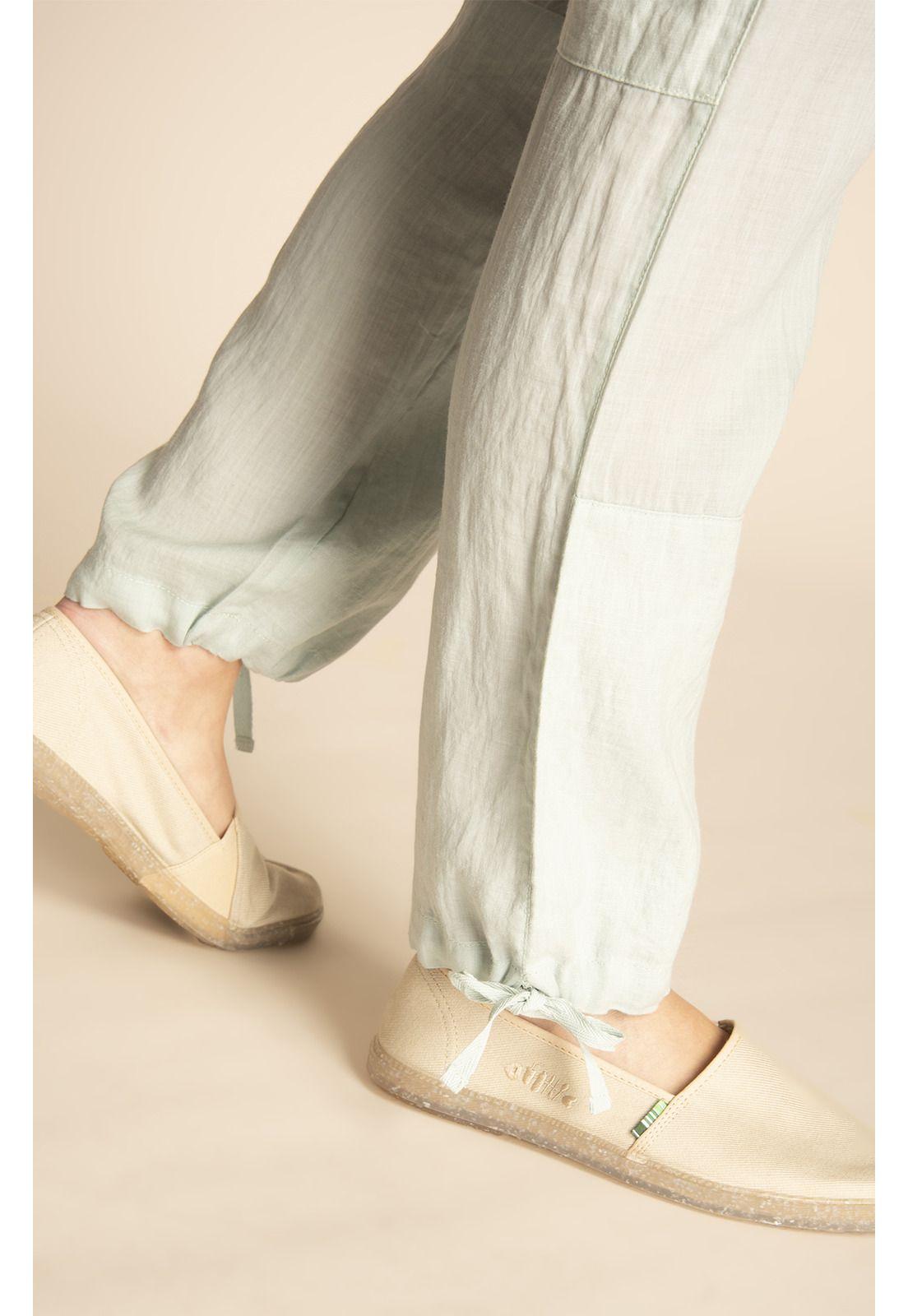 Pantalón Lino Orgánico Mujer Rebe Café-6