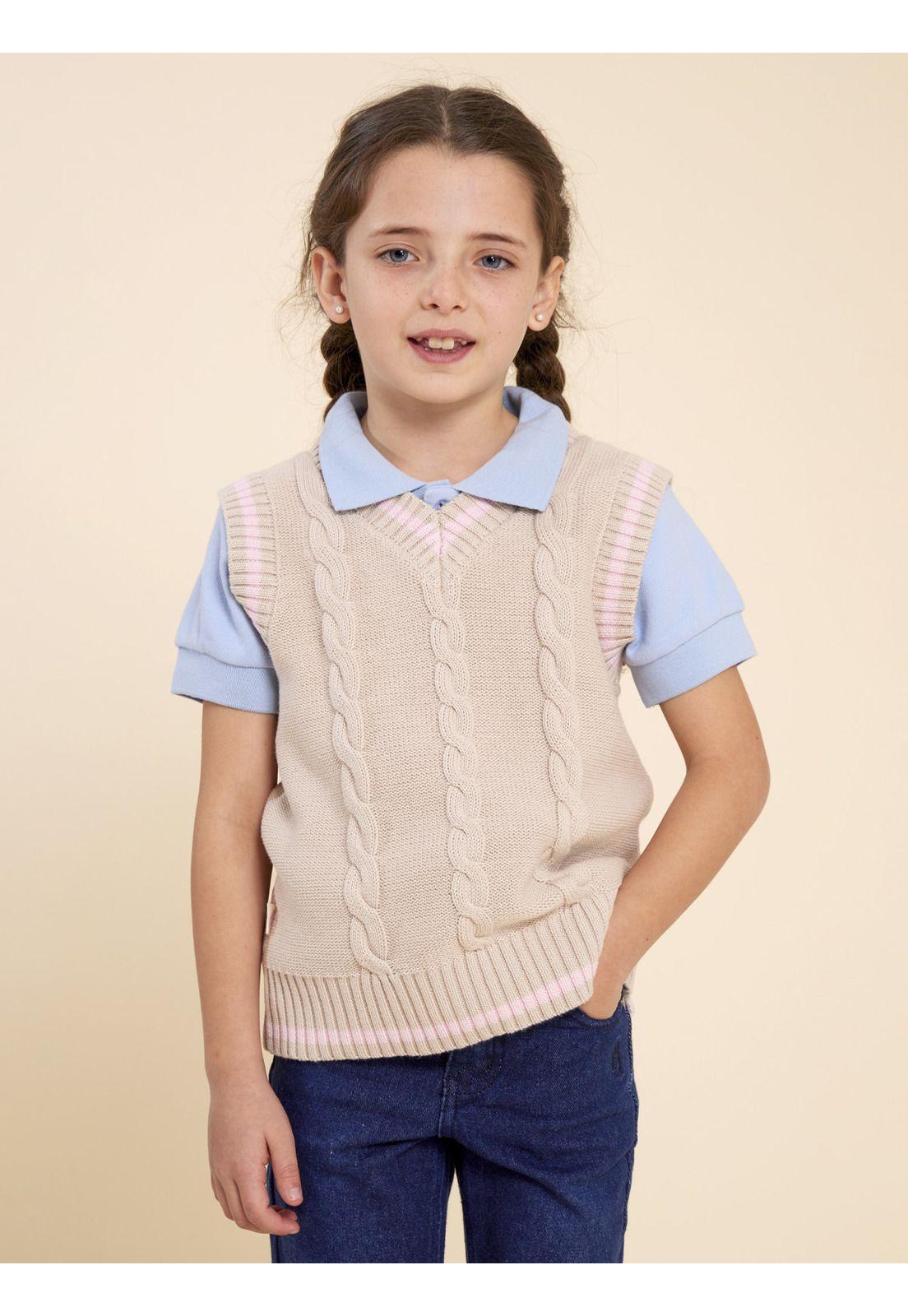 Chaleco Niña Rocio Beige-3