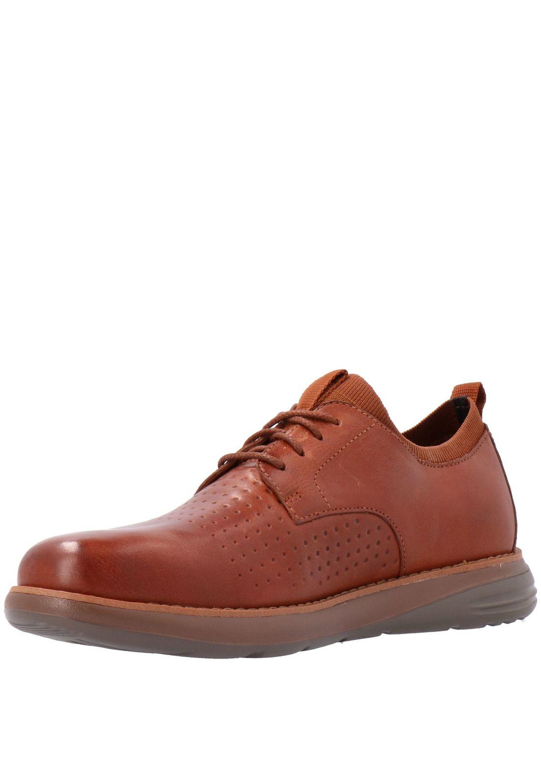 Zapato Cuero Hombre Lander Café-3