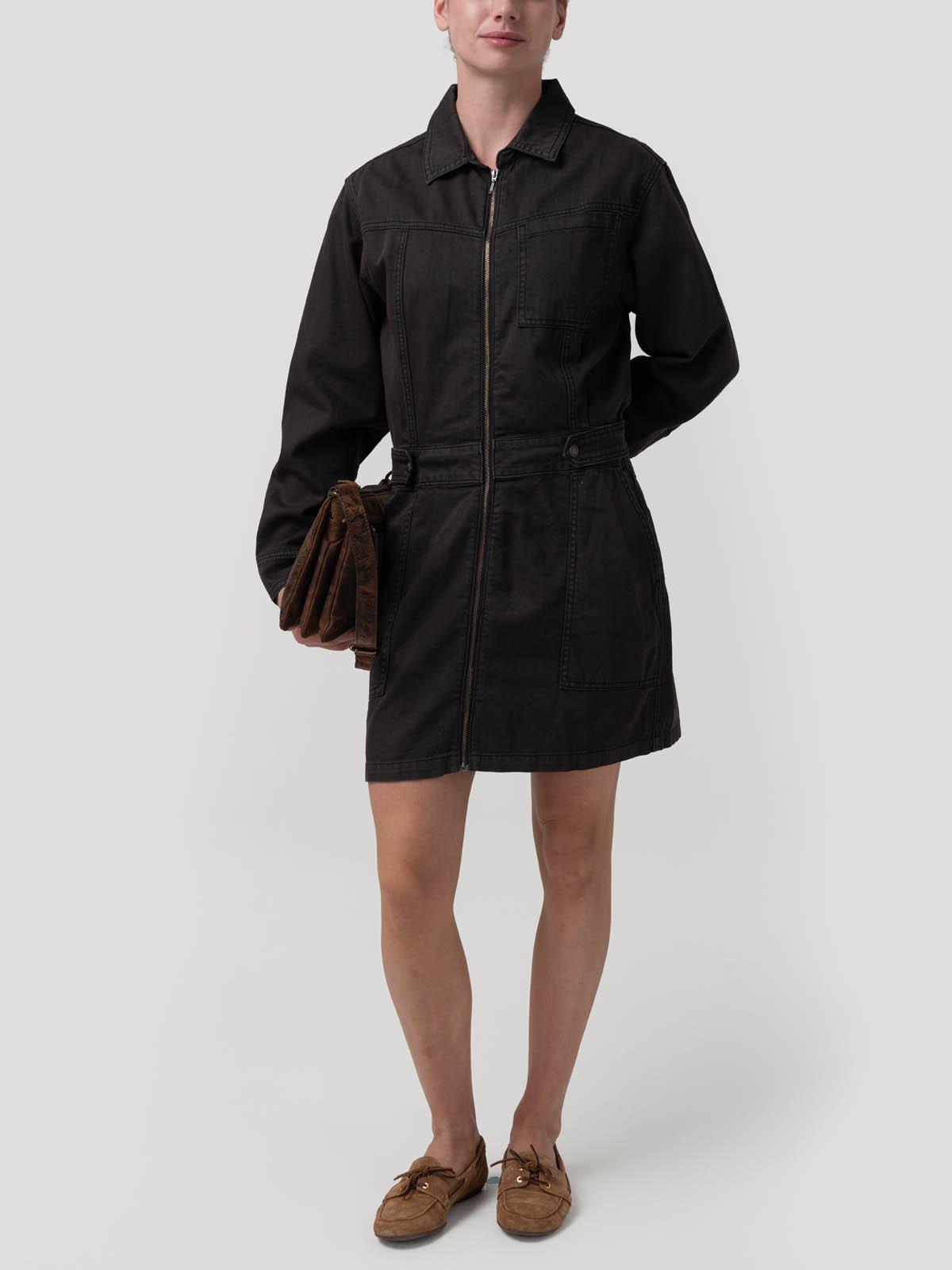 Vestido Algodón/Lino Mujer Rouri Gris-8