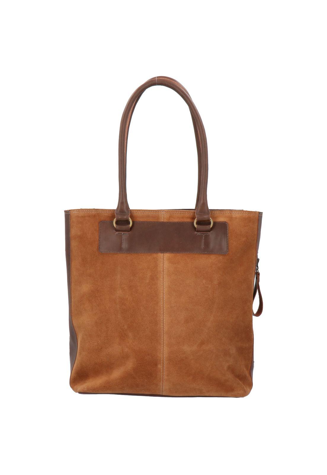 Cartera Cuero Amatista Tote Café Mujer-2