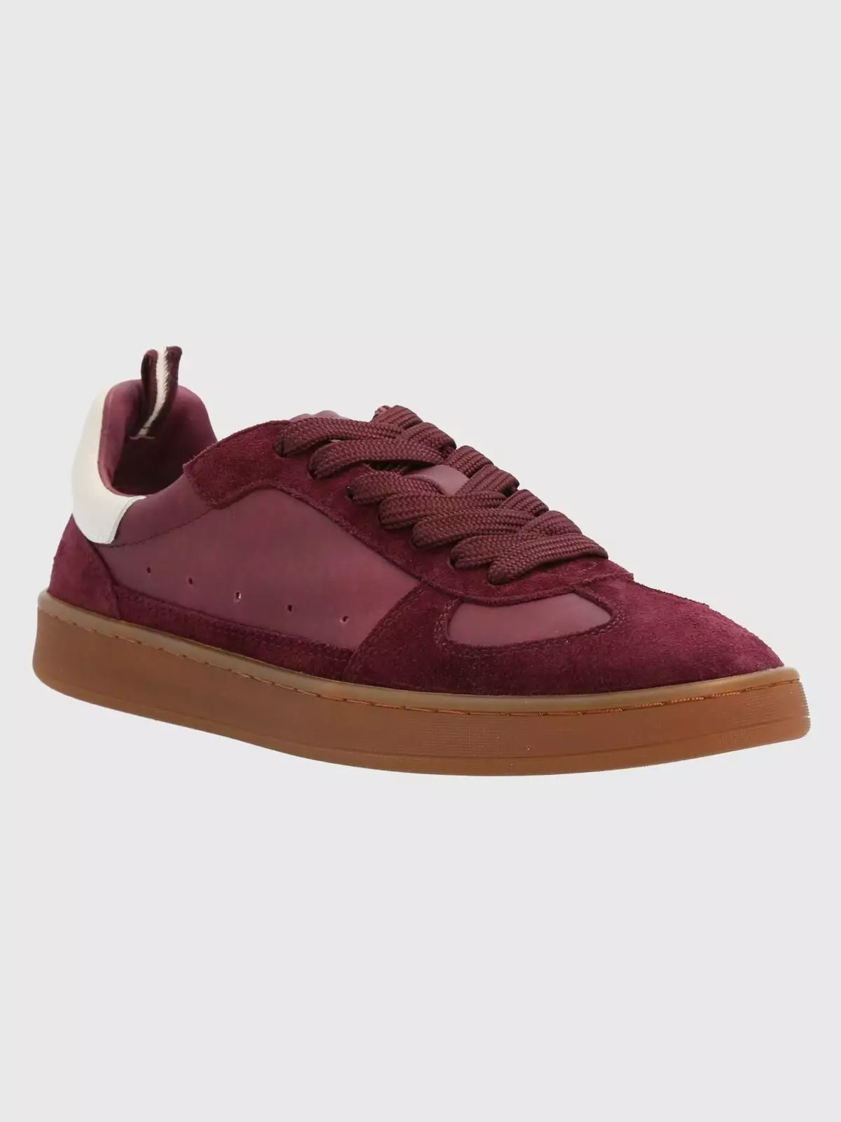 Zapatilla Cuero Mujer Dallas Burdeo-0