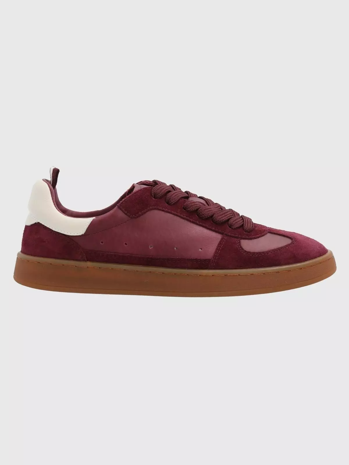 Zapatilla Cuero Mujer Dallas Burdeo-1