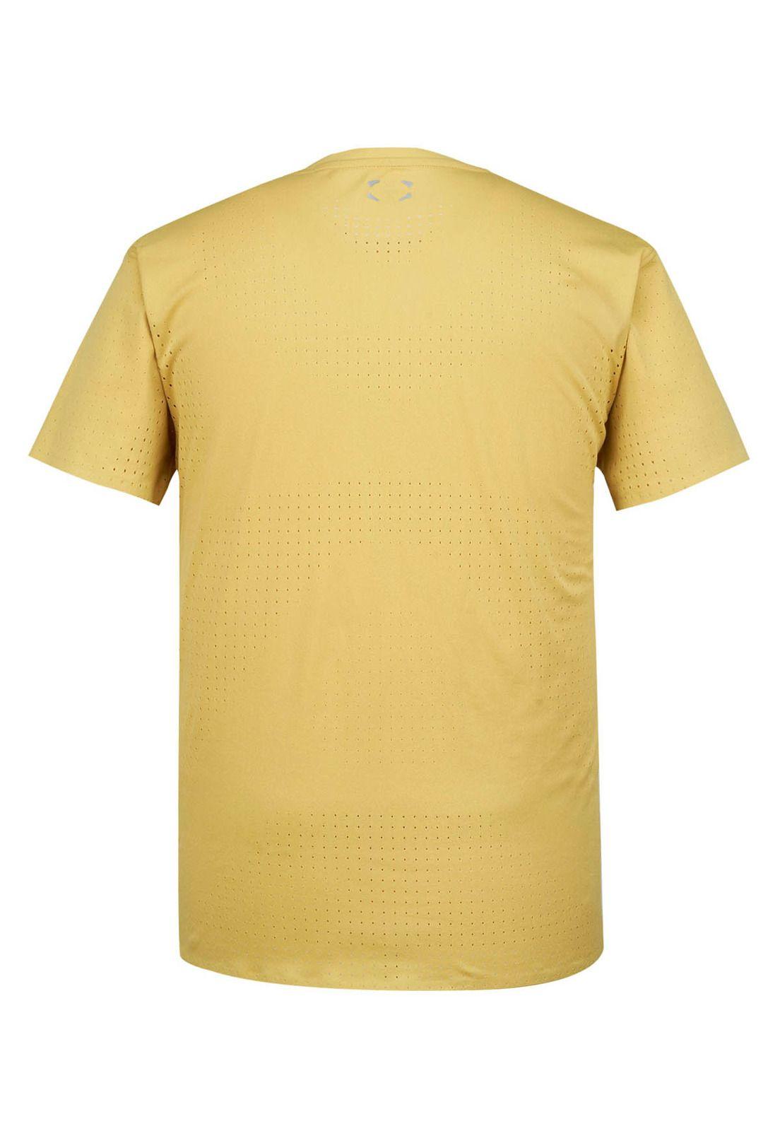 Polera Manga Corta Training para hombre Halo Vent amarillo  -1