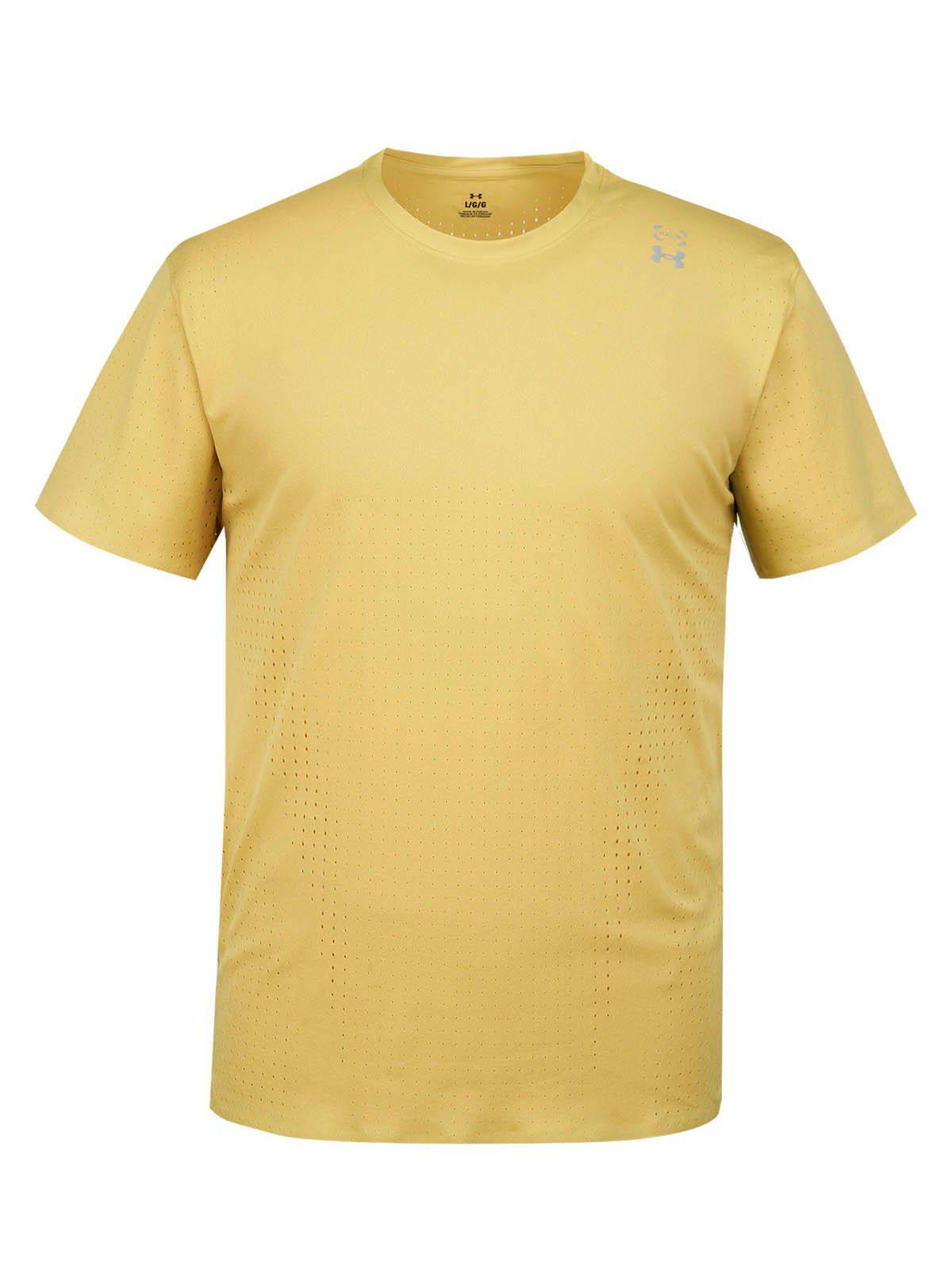 Polera Manga Corta Training para hombre Halo Vent amarillo  -0