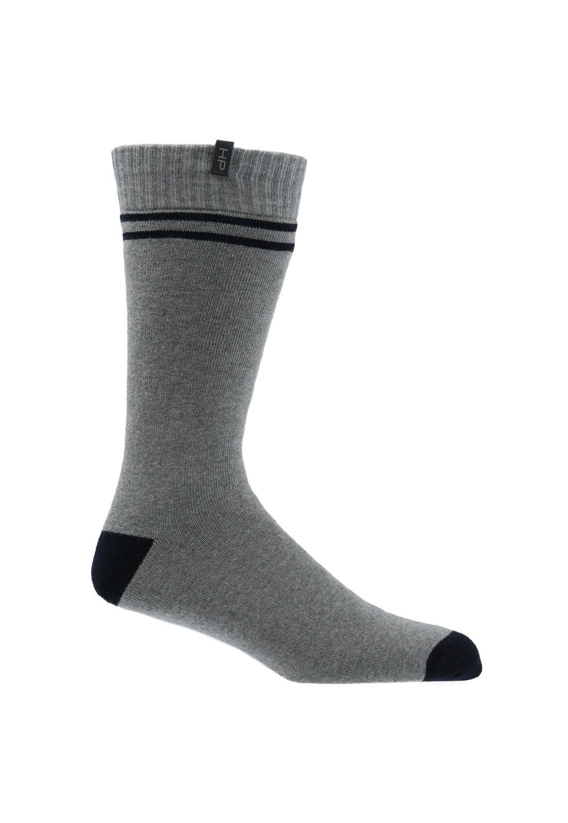 Calcetín Algodón Hombre Heavy Line Gris-0