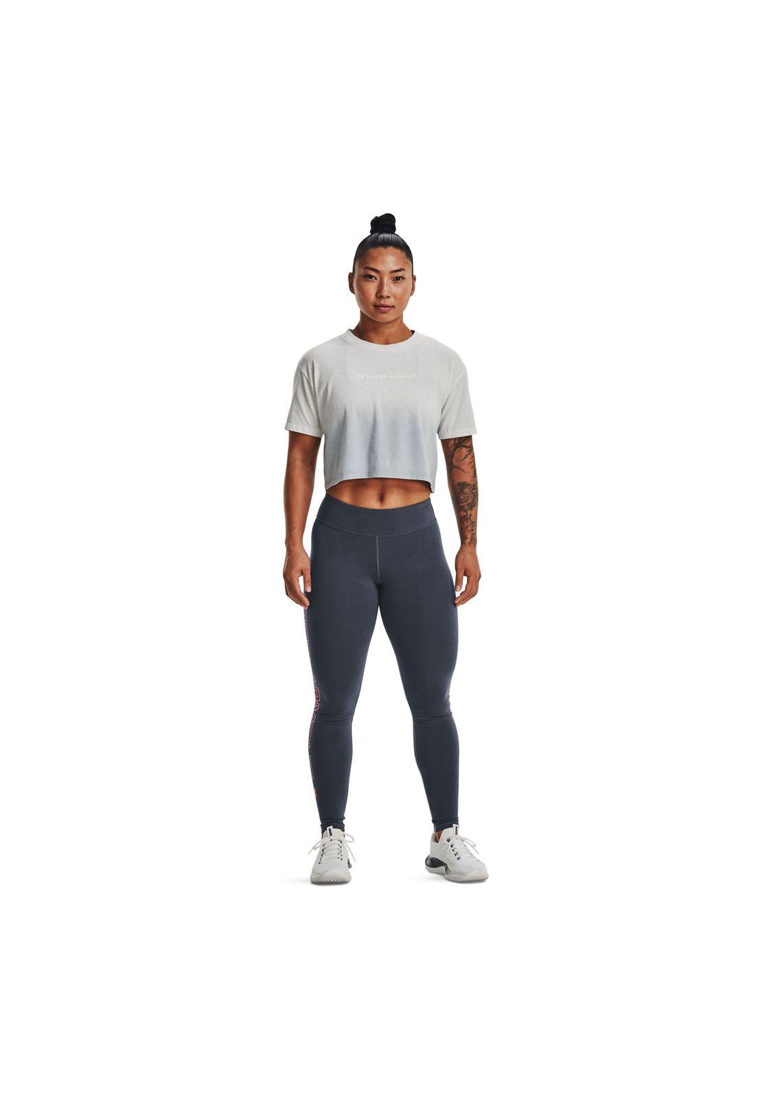 Legginngs UA Favorite Wordmark para mujer Gris-2