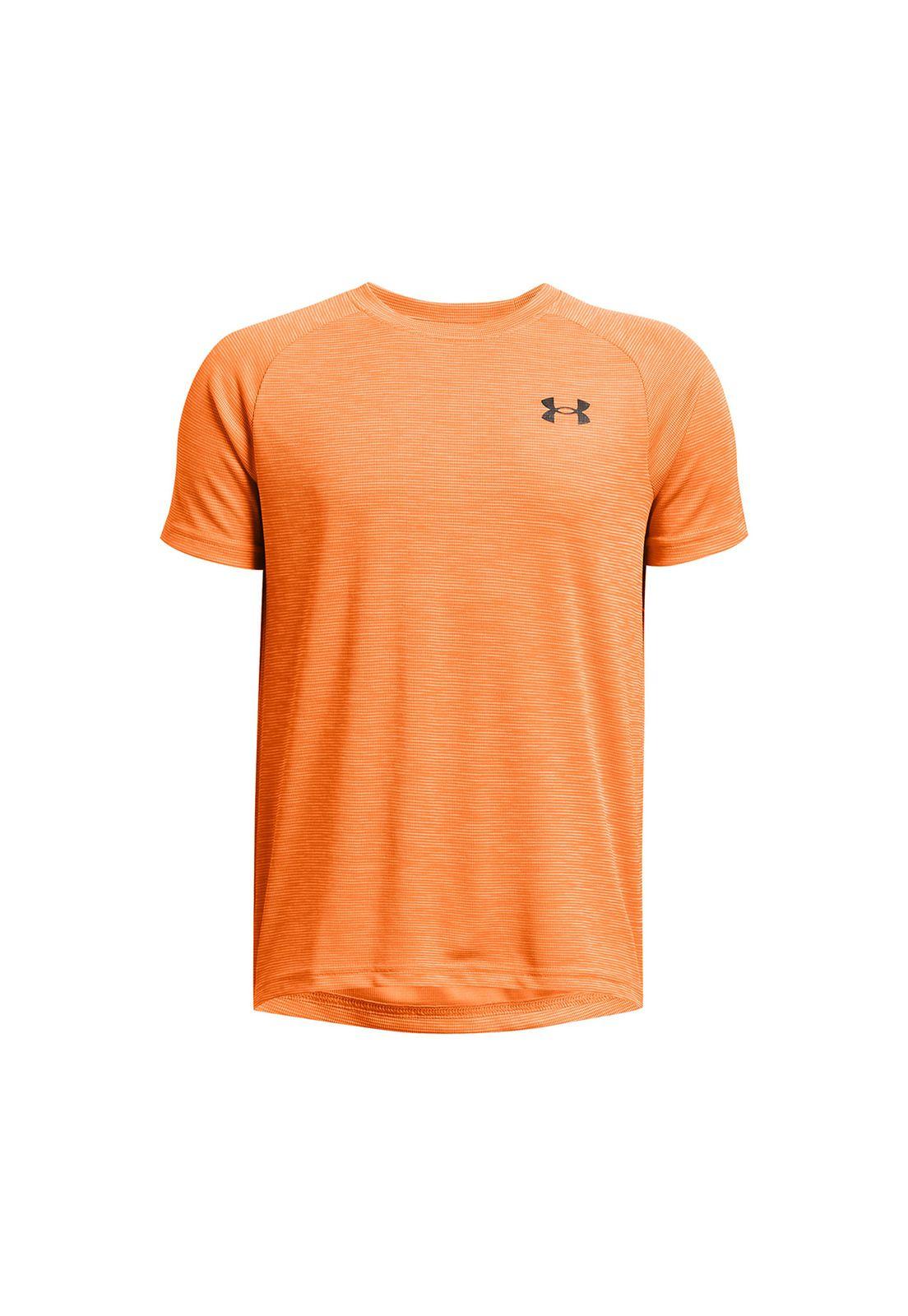 Polera Manga Corta Texturiz Niño Naranja-0