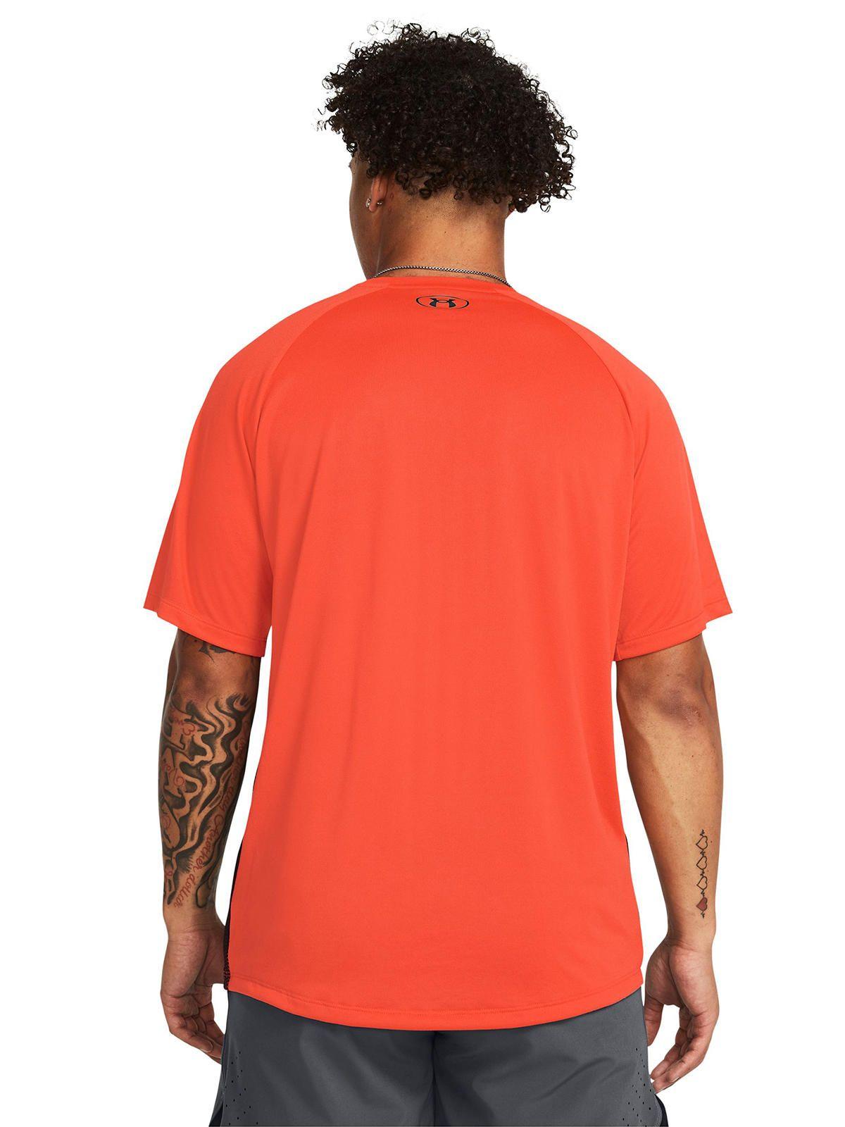 Polera Manga Corta UA Fade Hombre Naranja-4