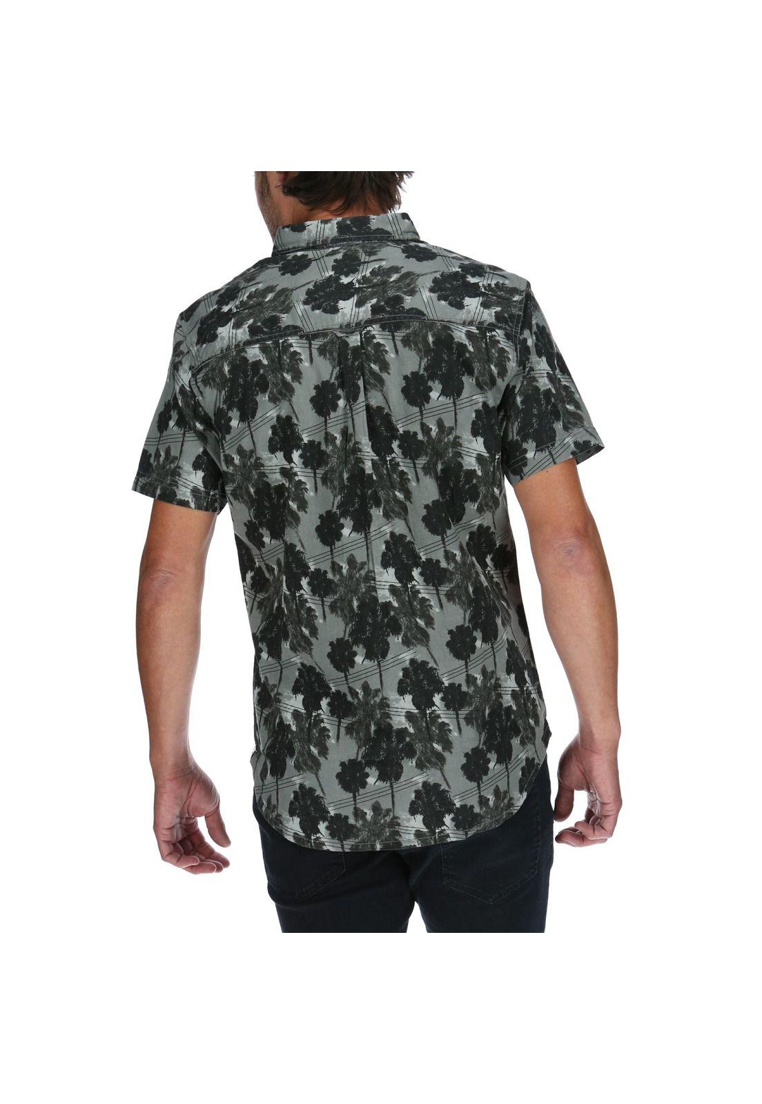 Camisa Mc Hombre Aop S/S Shirt Gris-2