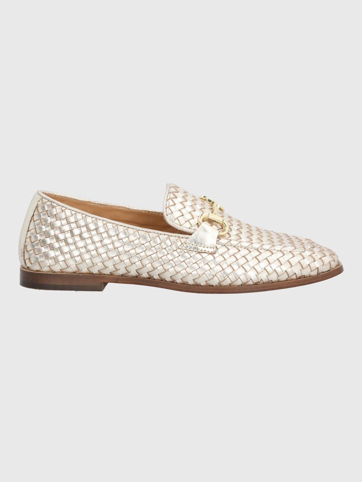 Mocasin Cuero Mujer Feels Metalizado-1