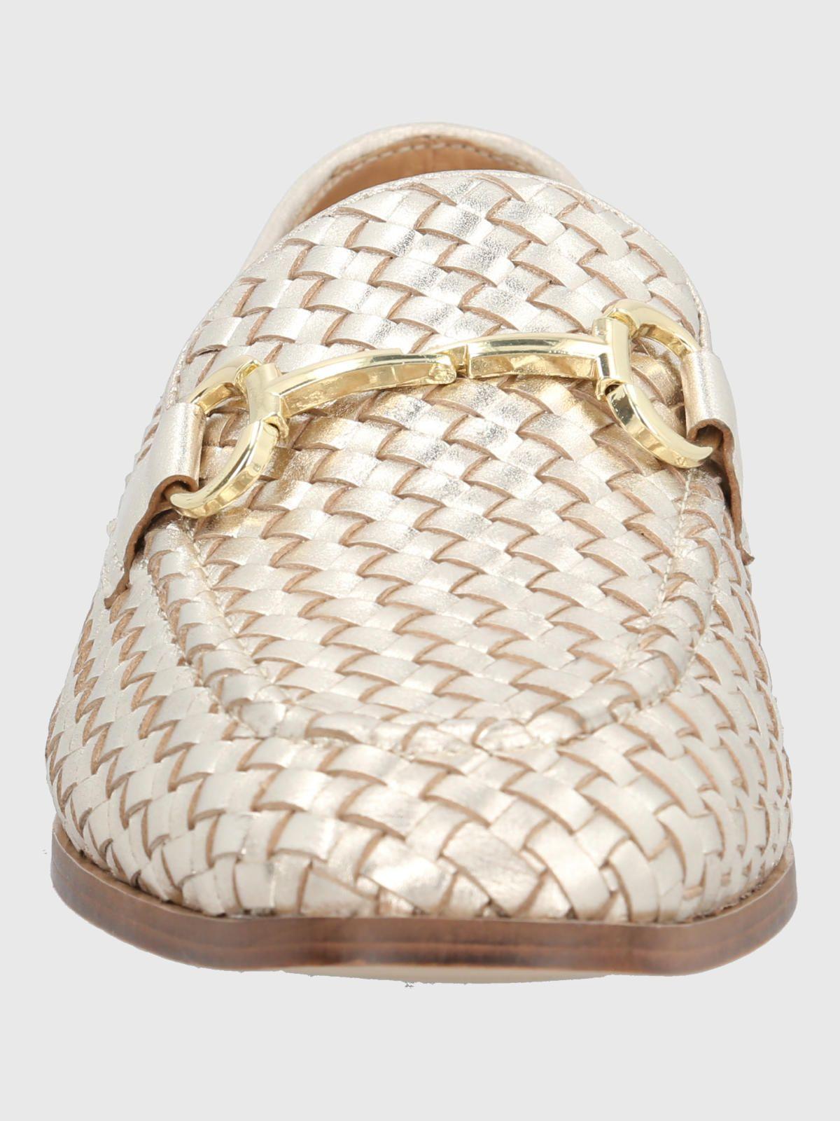 Mocasin Cuero Mujer Feels Metalizado-3