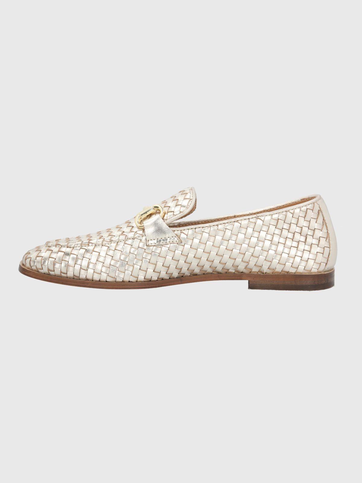 Mocasin Cuero Mujer Feels Metalizado-5