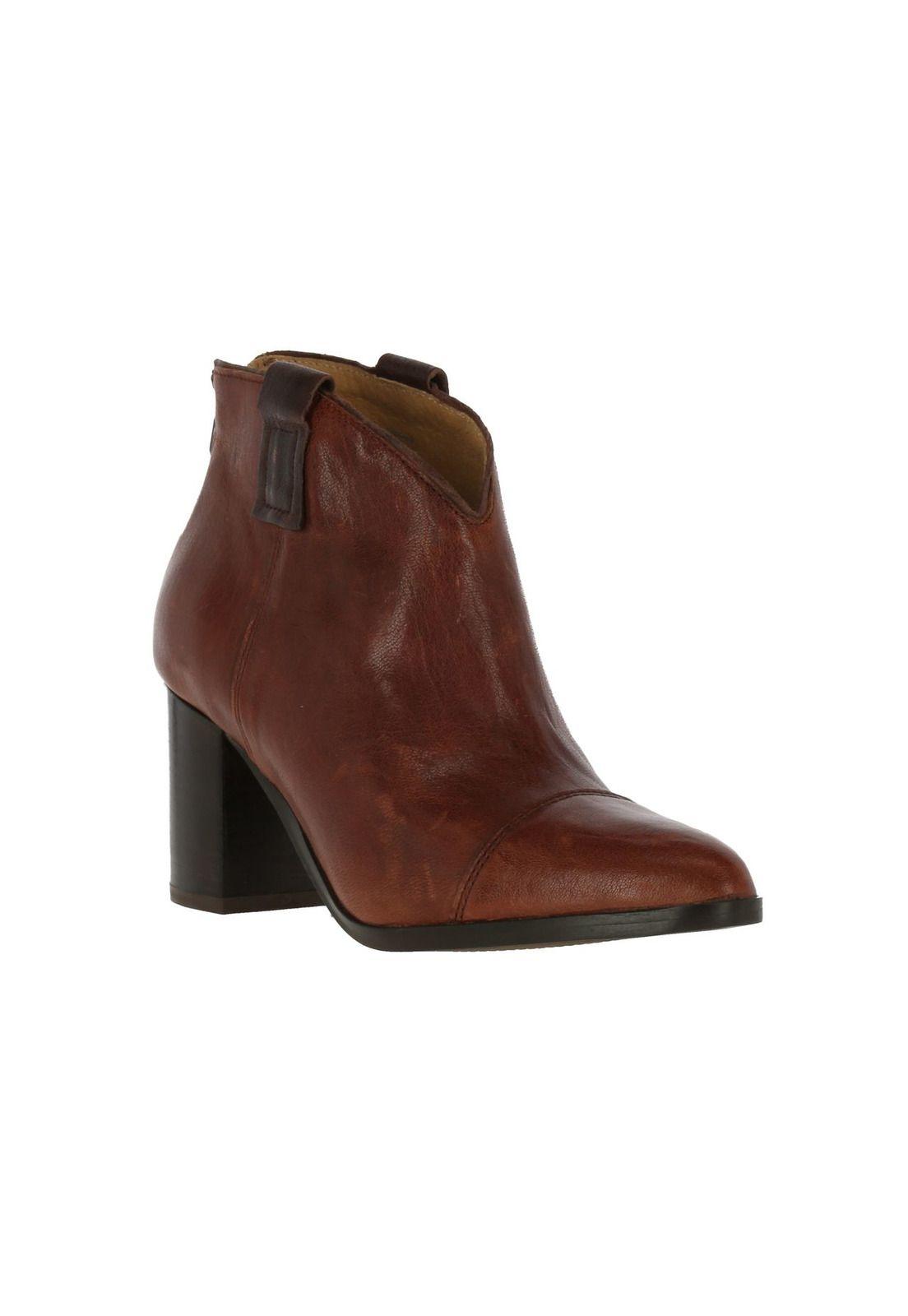 Botin Cuero Jersey Cognac-0