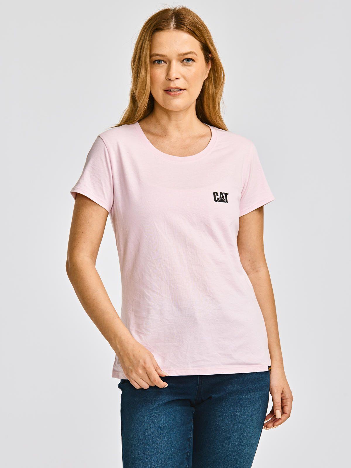 Polera Manga Corta Mujer Cat Logo Tee Rosado-0