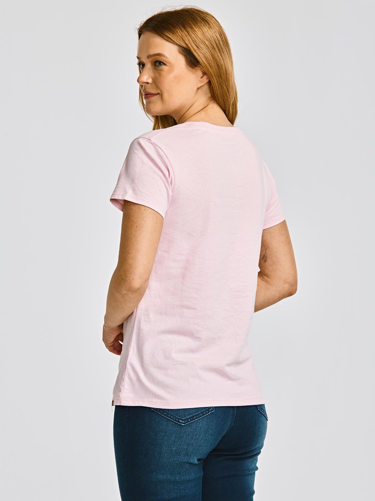Polera Manga Corta Mujer Cat Logo Tee Rosado-1