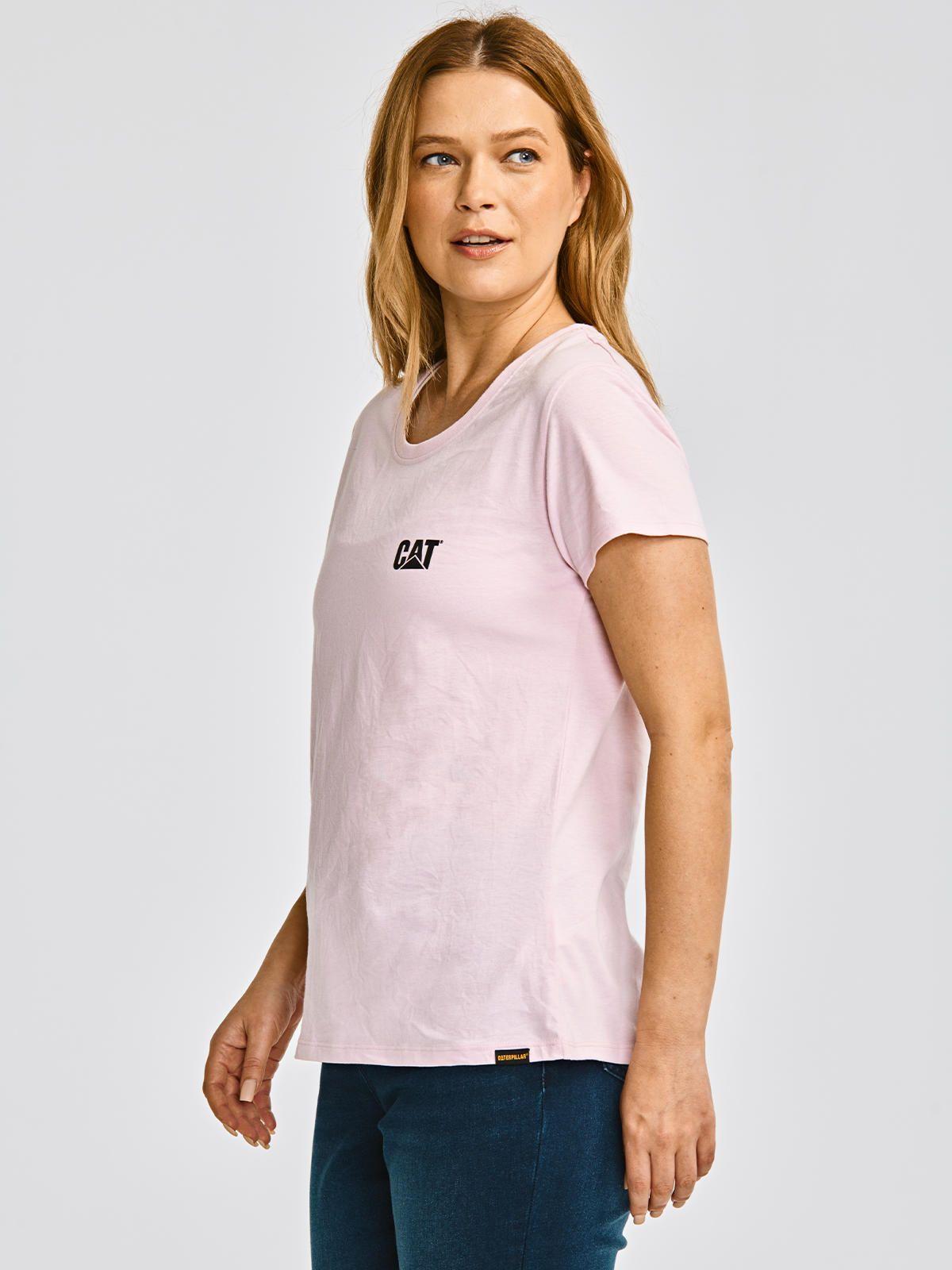 Polera Manga Corta Mujer Cat Logo Tee Rosado-3