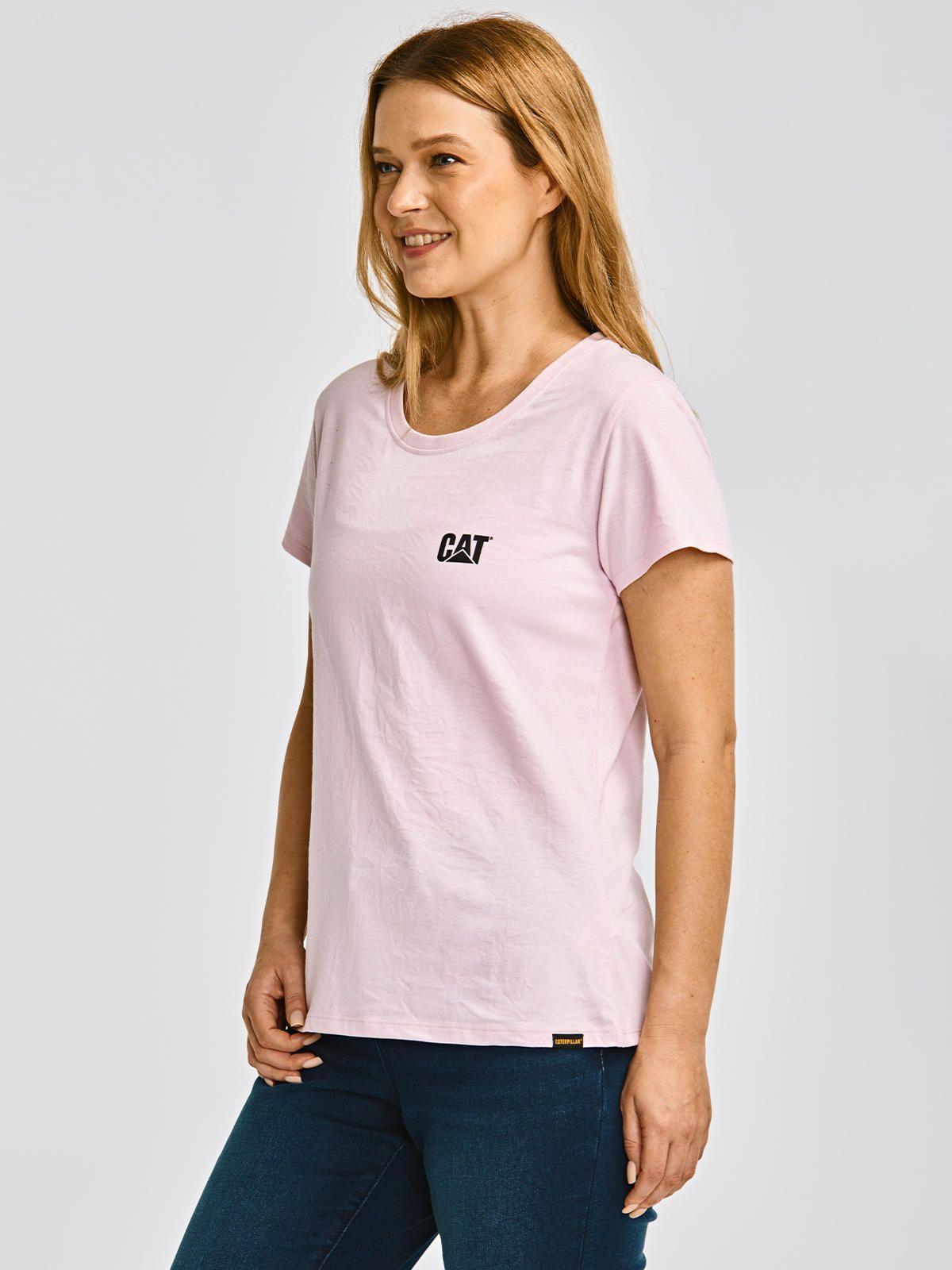 Polera Manga Corta Mujer Cat Logo Tee Rosado-4
