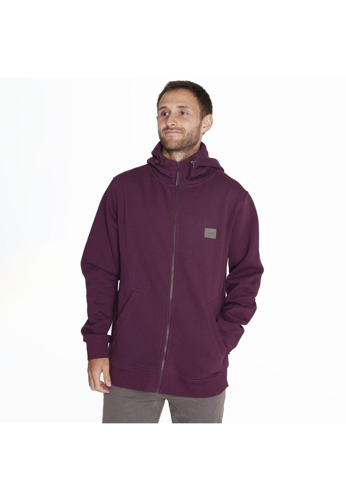 Polerón Full Zipper Sweatshi Burdeo Hombre-0