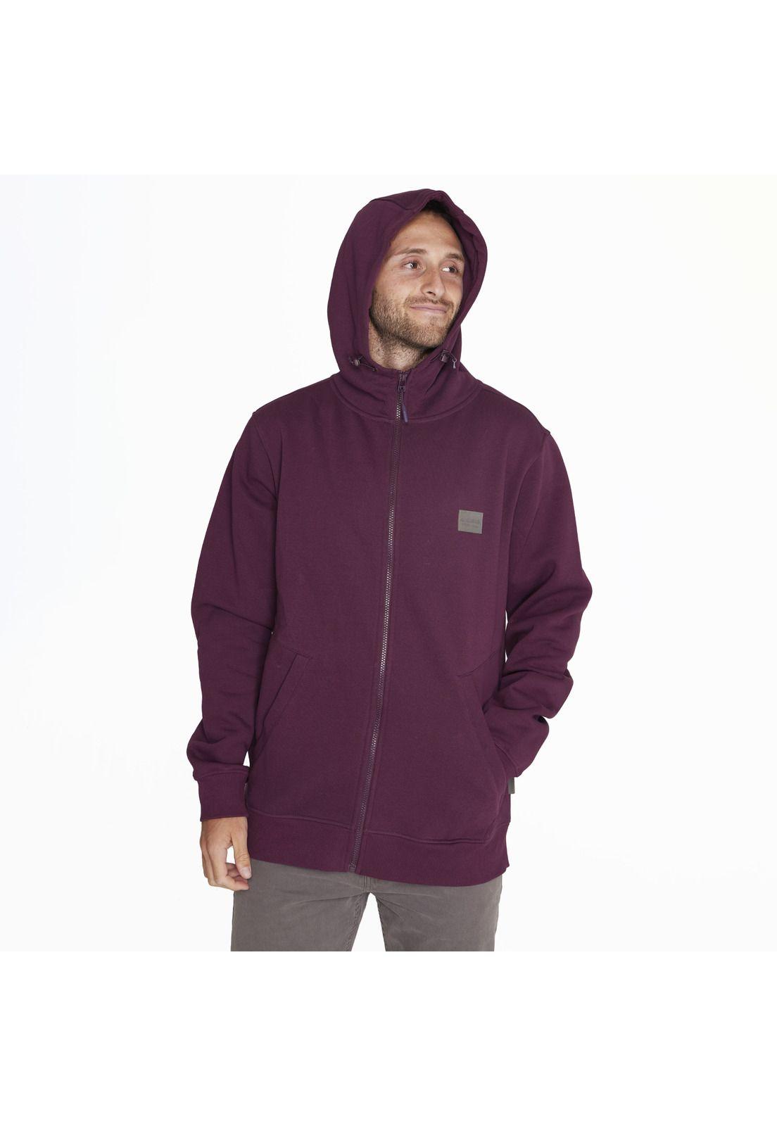 Polerón Full Zipper Sweatshi Burdeo Hombre-1