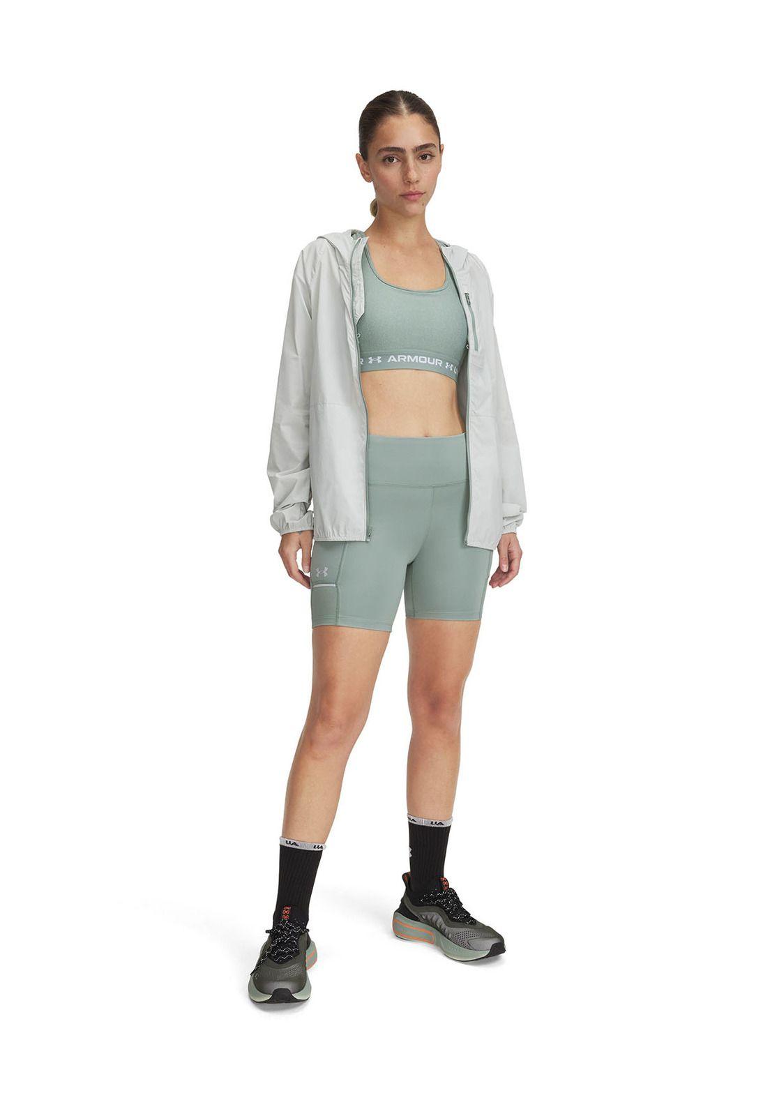 Shorts UA Launch Para Mujer Verde-3