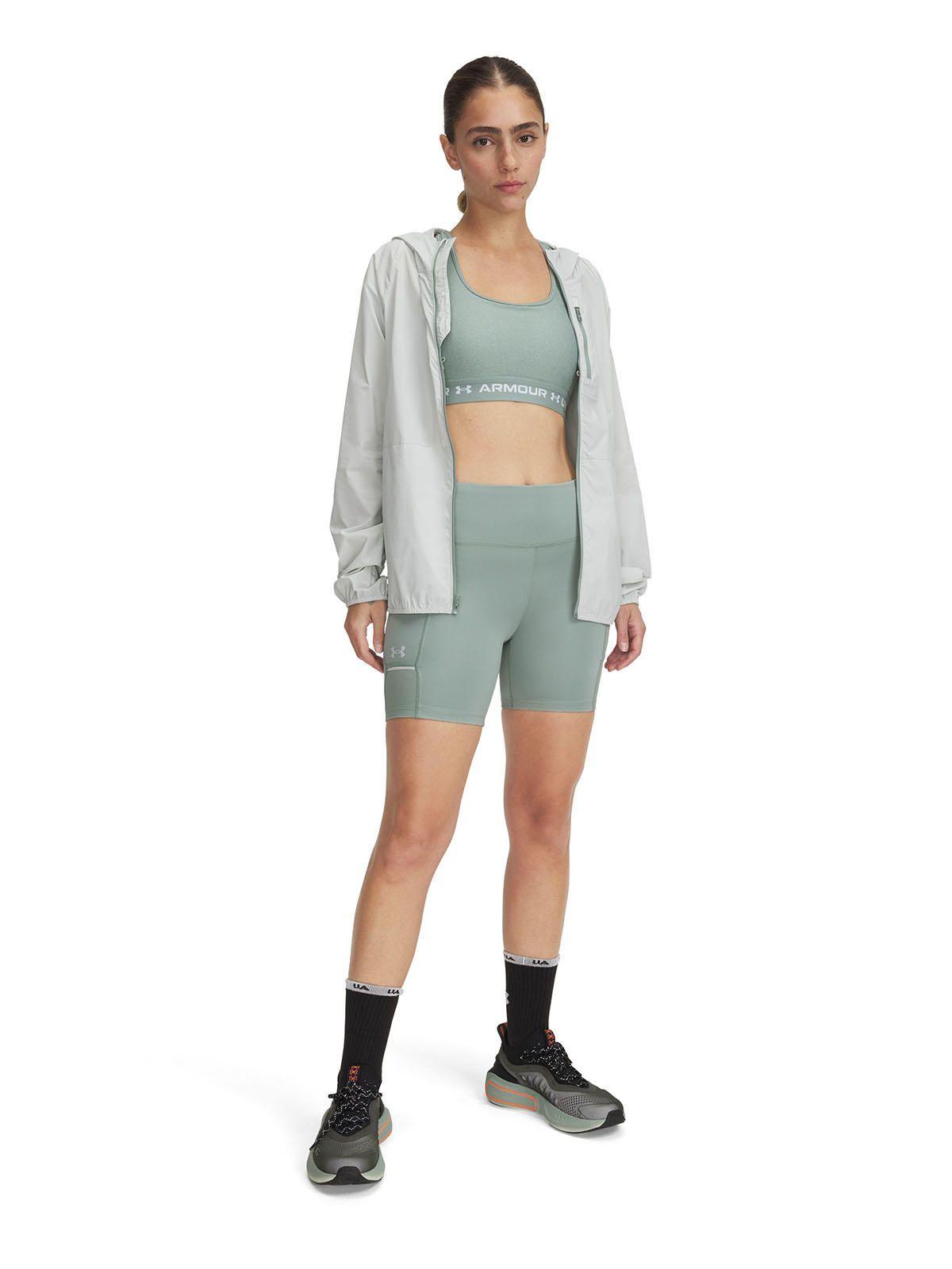 Shorts UA Launch Para Mujer Verde-3