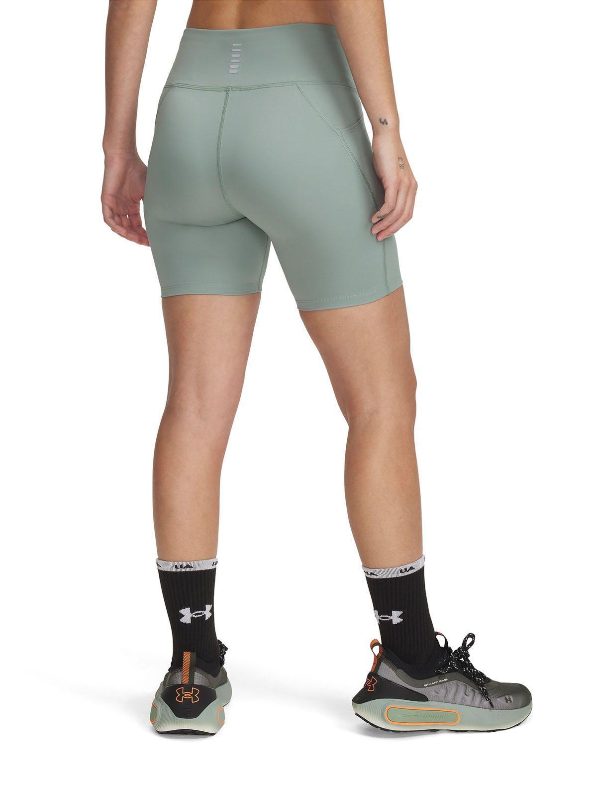Shorts UA Launch Para Mujer Verde-1