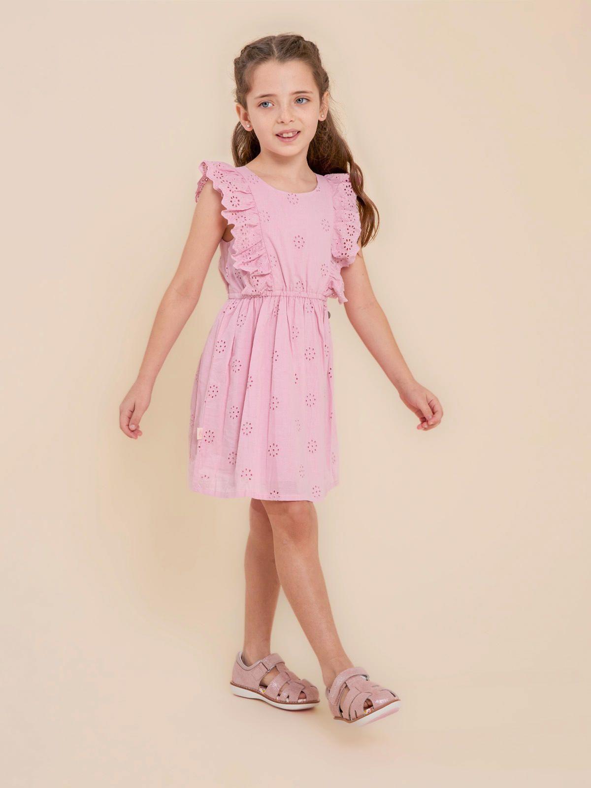 Sandalia Cuero Rosado Niña Abaco-3