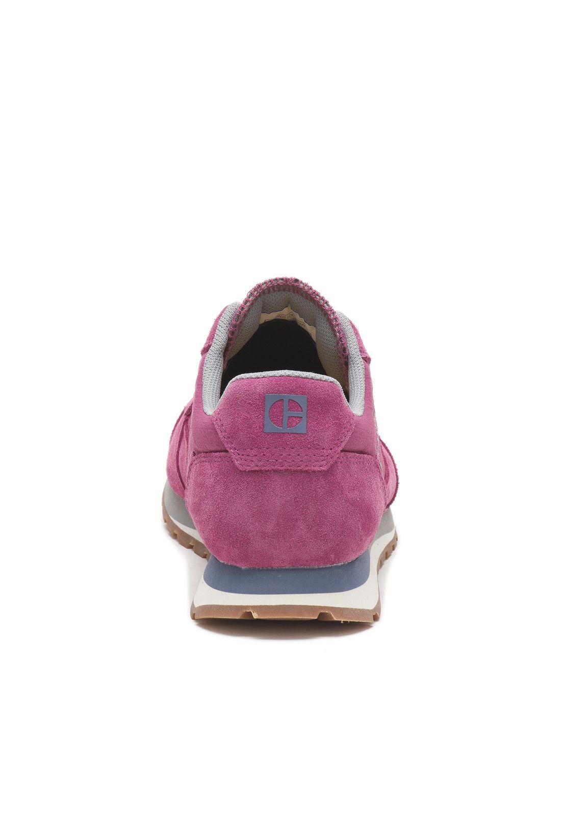Zapatilla Cuero/Poliéster Ventura Rosa Mujer-3