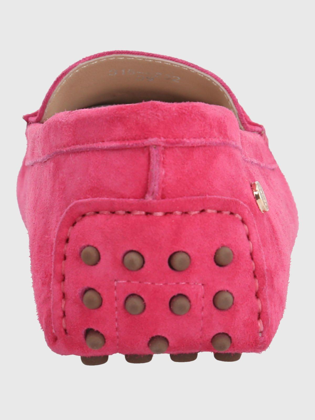 Mocasin Cuero Mujer Band Rosado-6