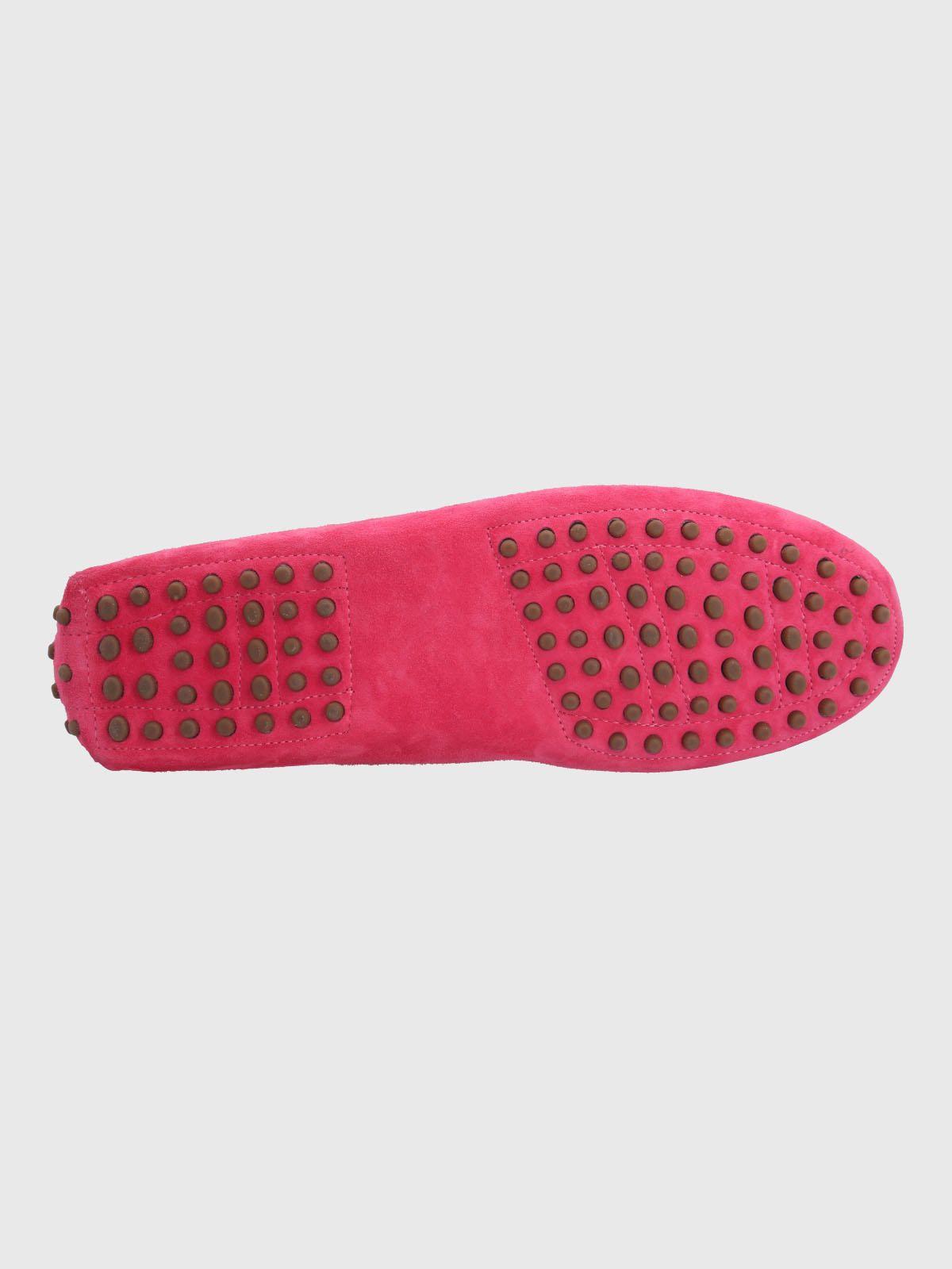 Mocasin Cuero Mujer Band Rosado-7
