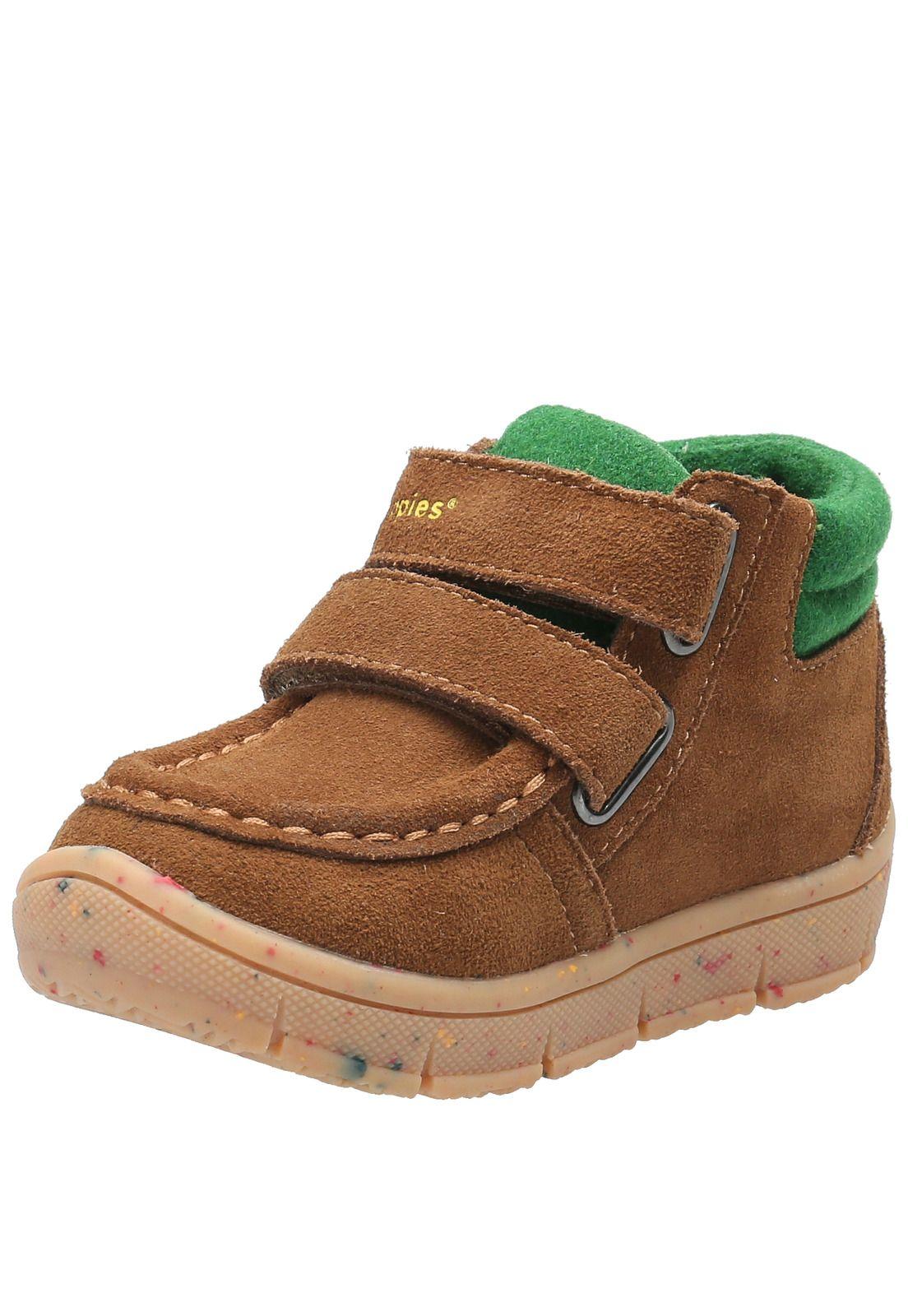 Botín Niño Koda Velcro Café-4