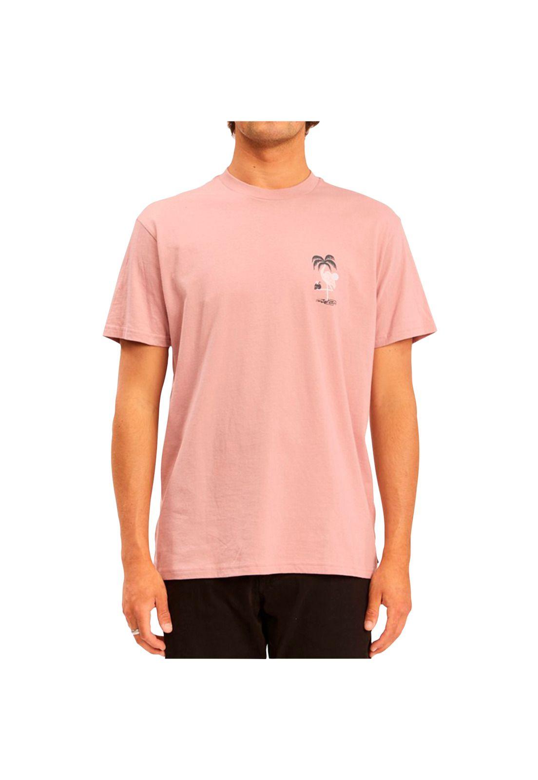 Polera M/C Hombre Paradise Lst Ss Rosa-0