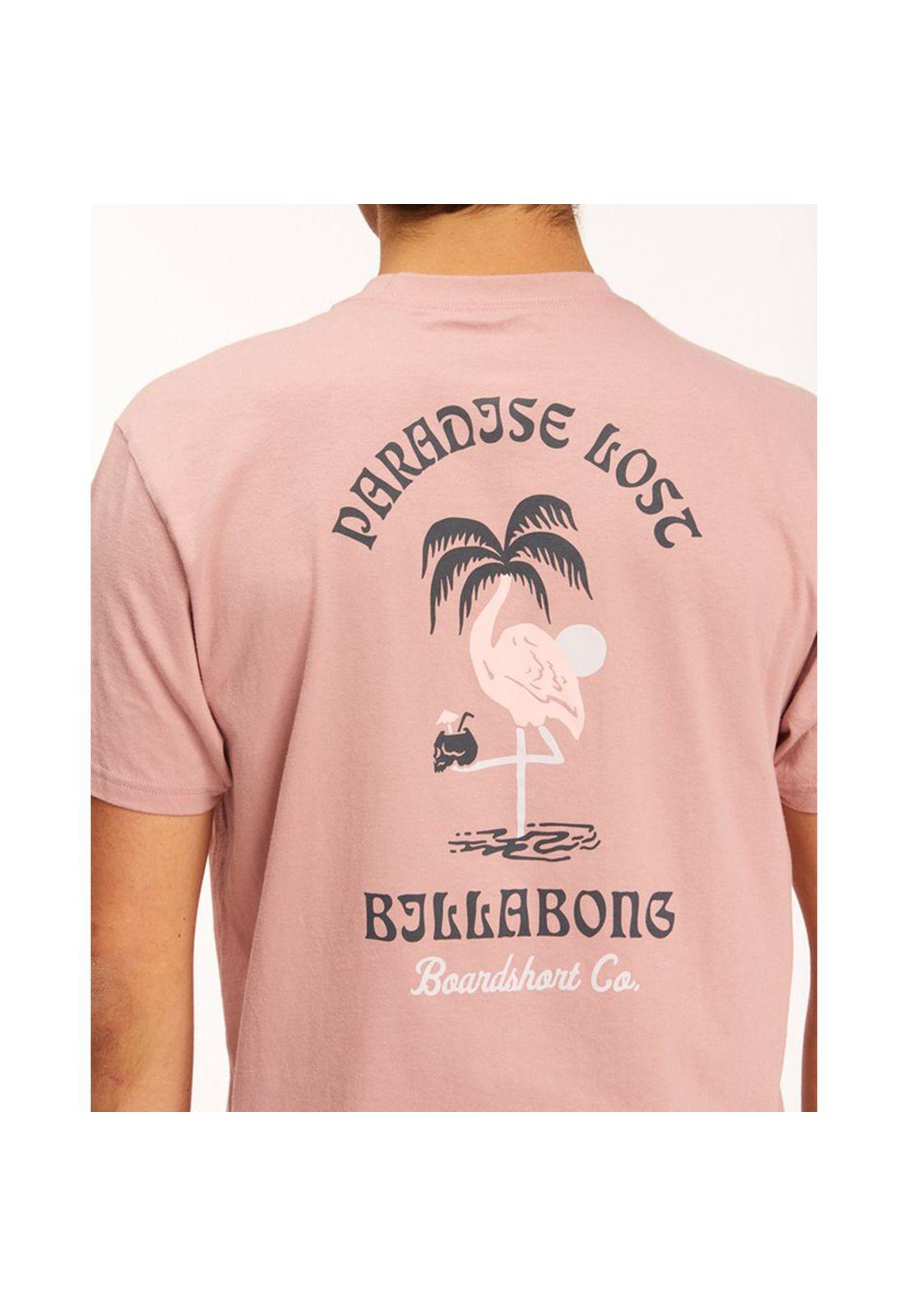 Polera M/C Hombre Paradise Lst Ss Rosa-3