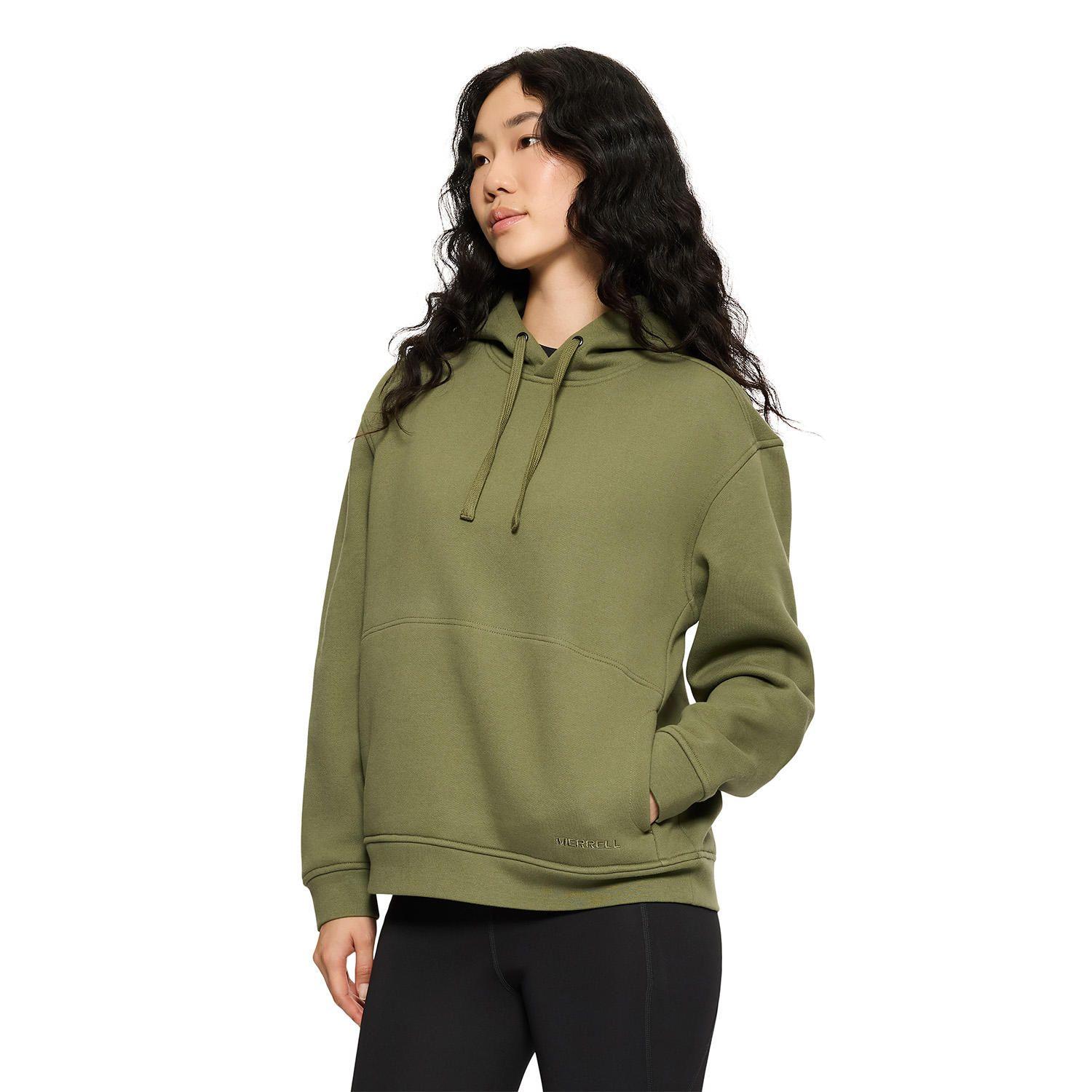 Poleron Mujer Relaxed Hoody Verde-1