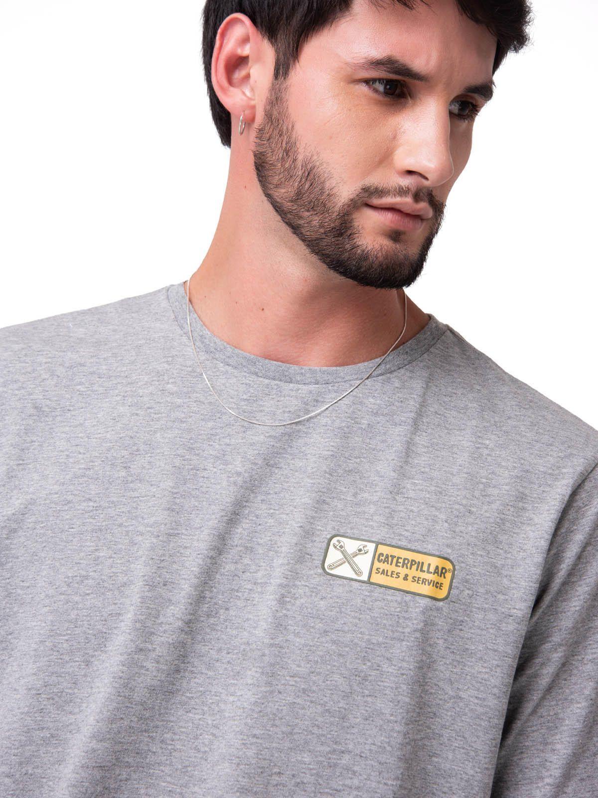 Polera Manga Corta Hombre Sales And Service Gris-3