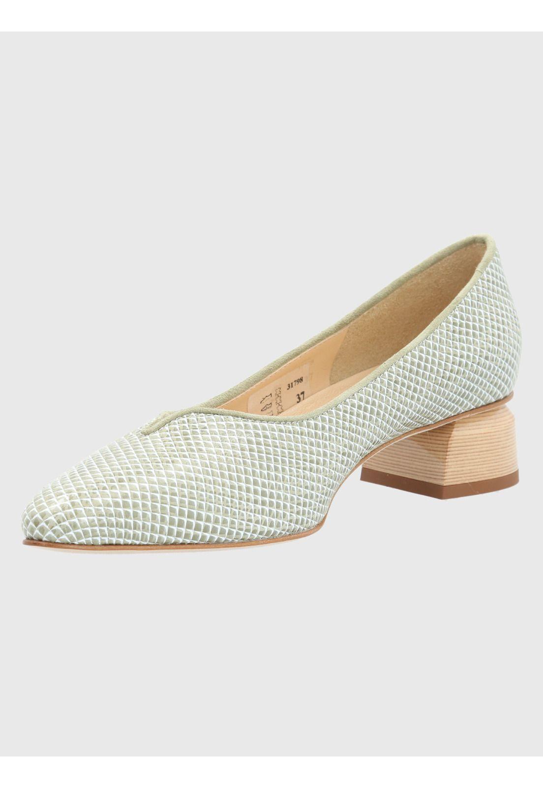 Zapato Cuero Verde Claro Mujer Corina -4