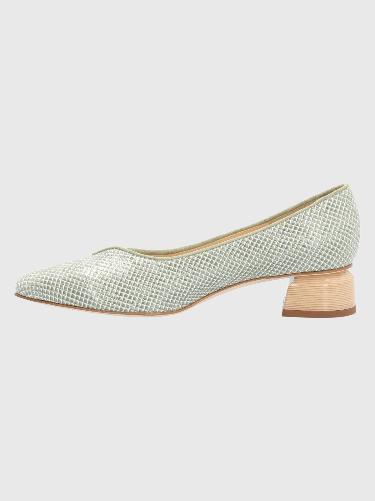 Zapato Cuero Verde Claro Mujer Corina -5