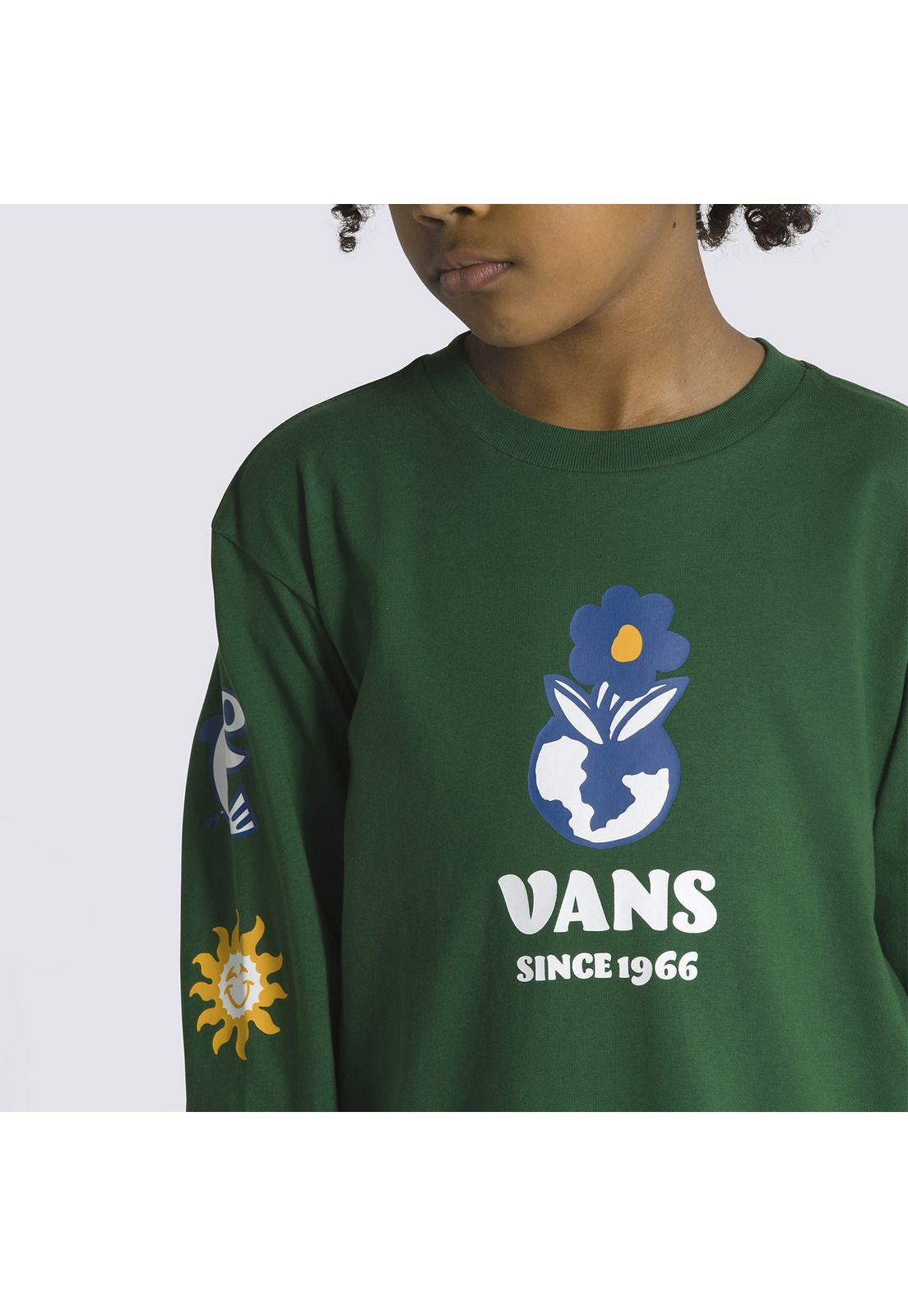 Polera Manga Larga Positivity Ls Verde Niño-1