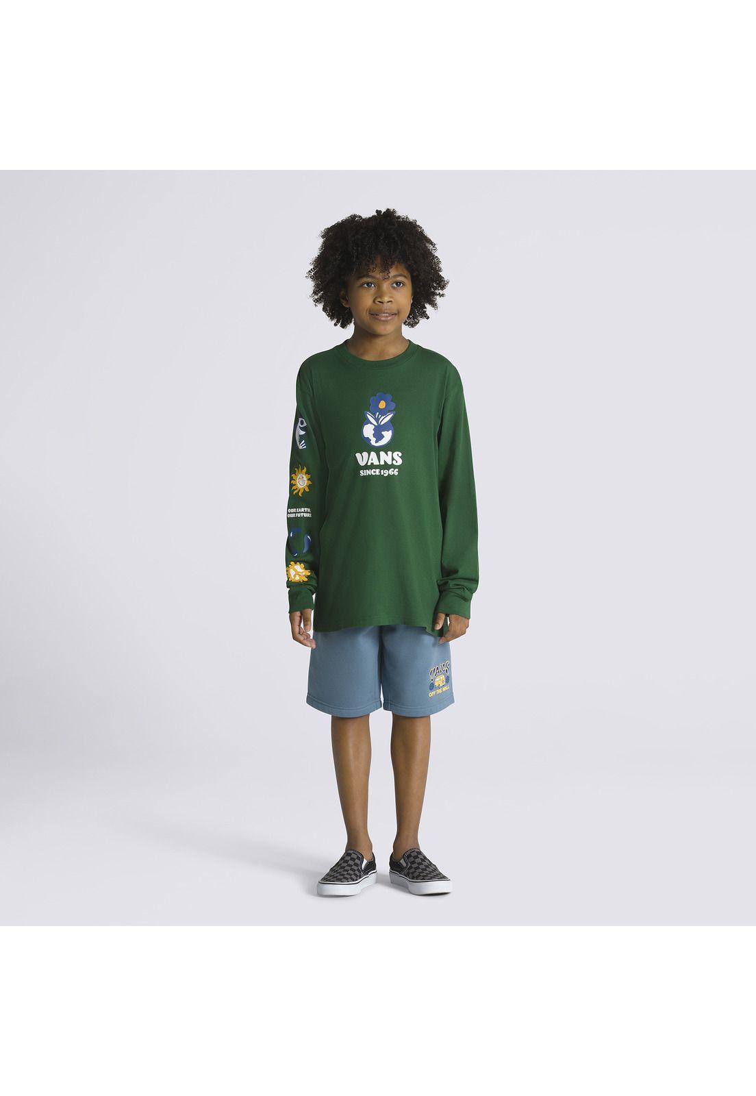 Polera Manga Larga Positivity Ls Verde Niño-3