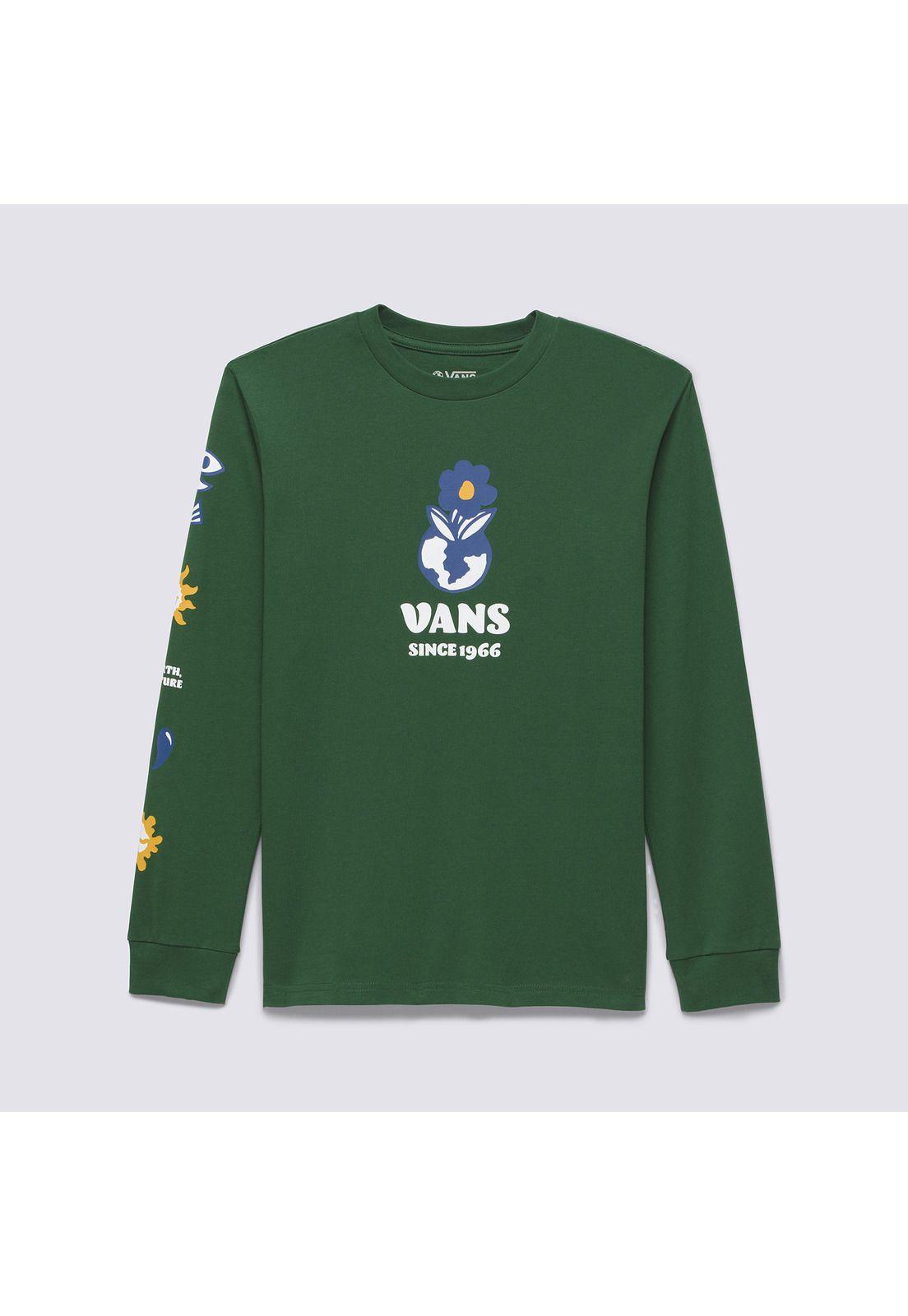 Polera Manga Larga Positivity Ls Verde Niño-4