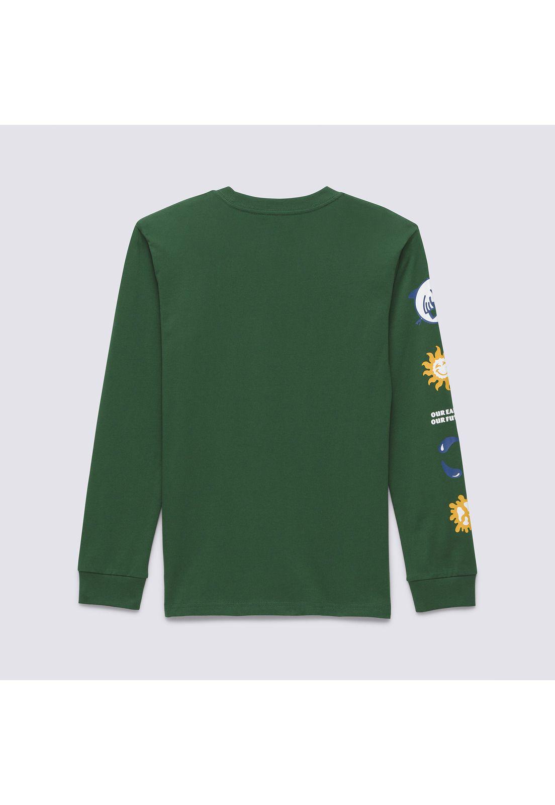 Polera Manga Larga Positivity Ls Verde Niño-5