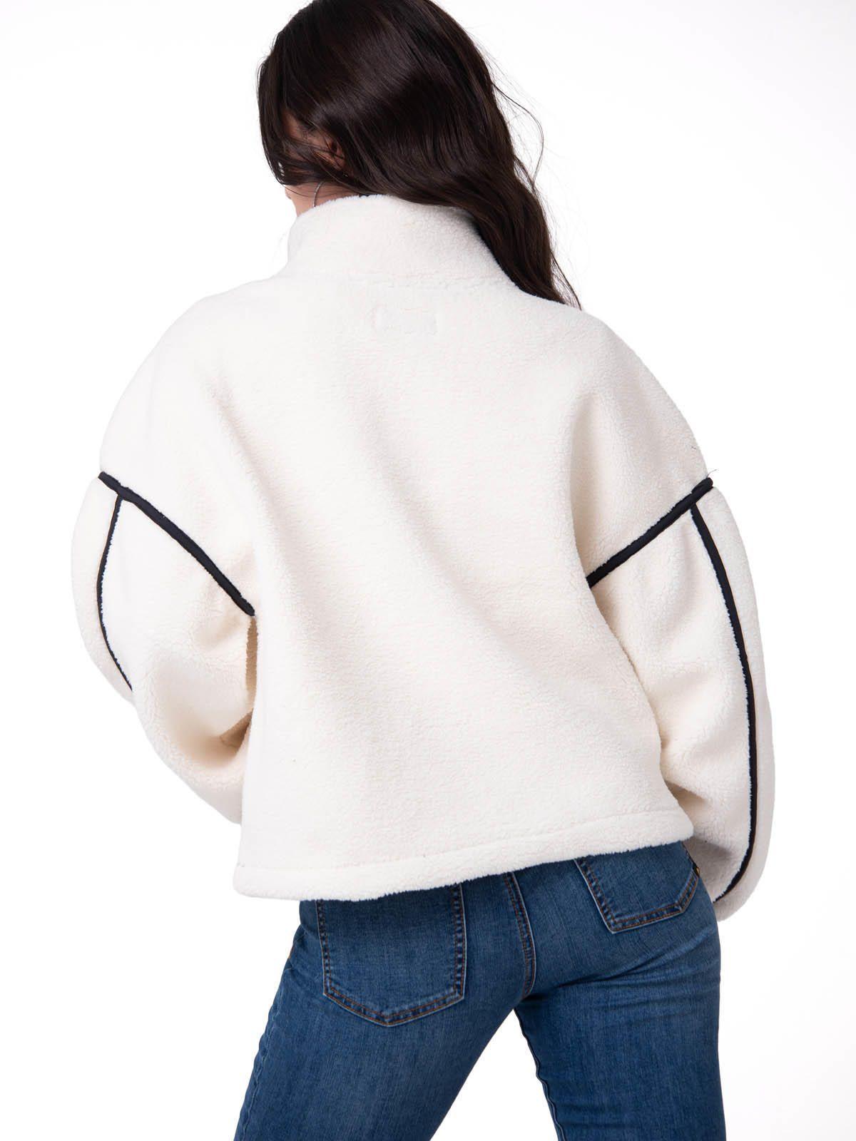 Polar Mujer Relaxed Half Zip Blanco-1